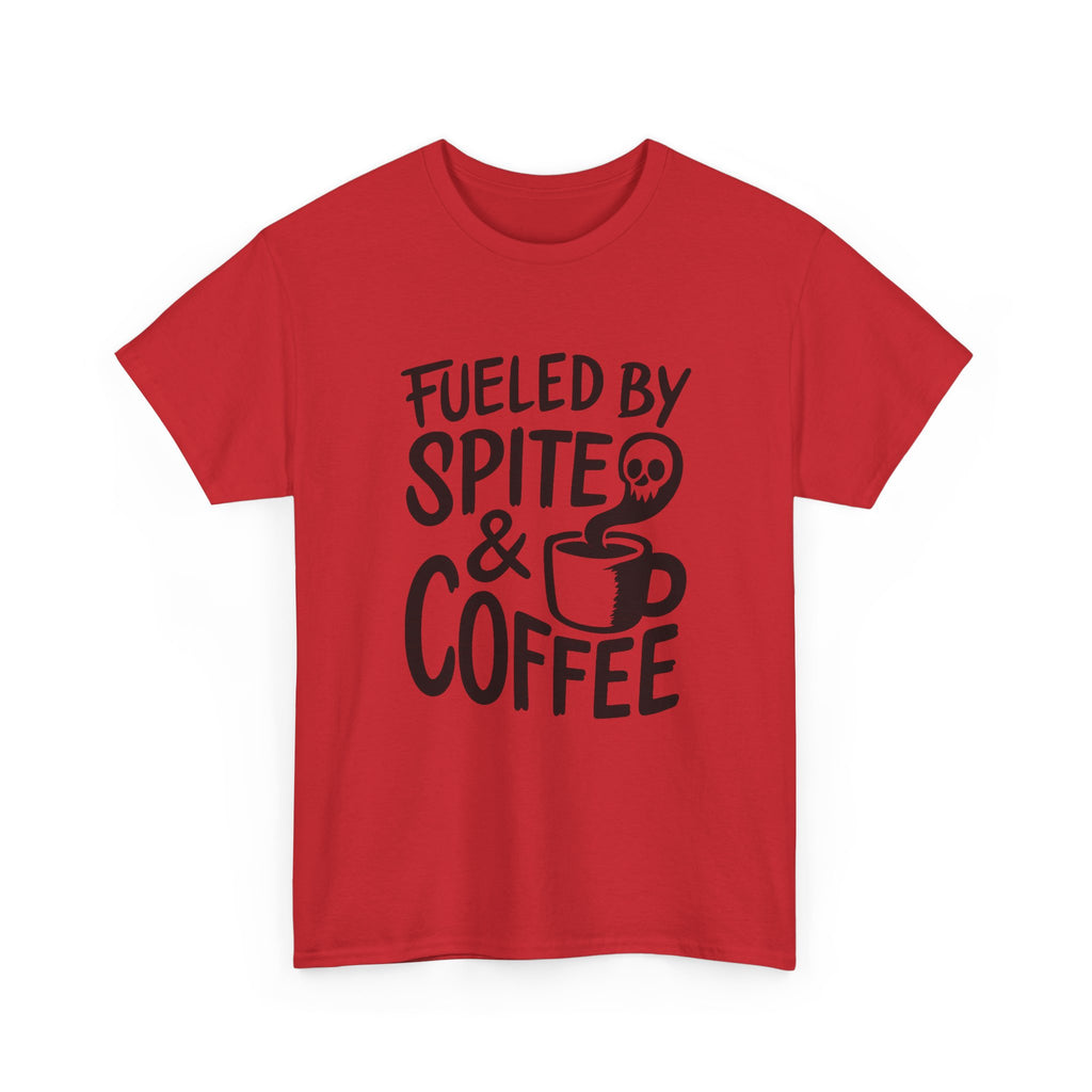 Fueled By Spite And Coffee Funny T-Shirt | Coffee Lover Gift | Graphic Tee