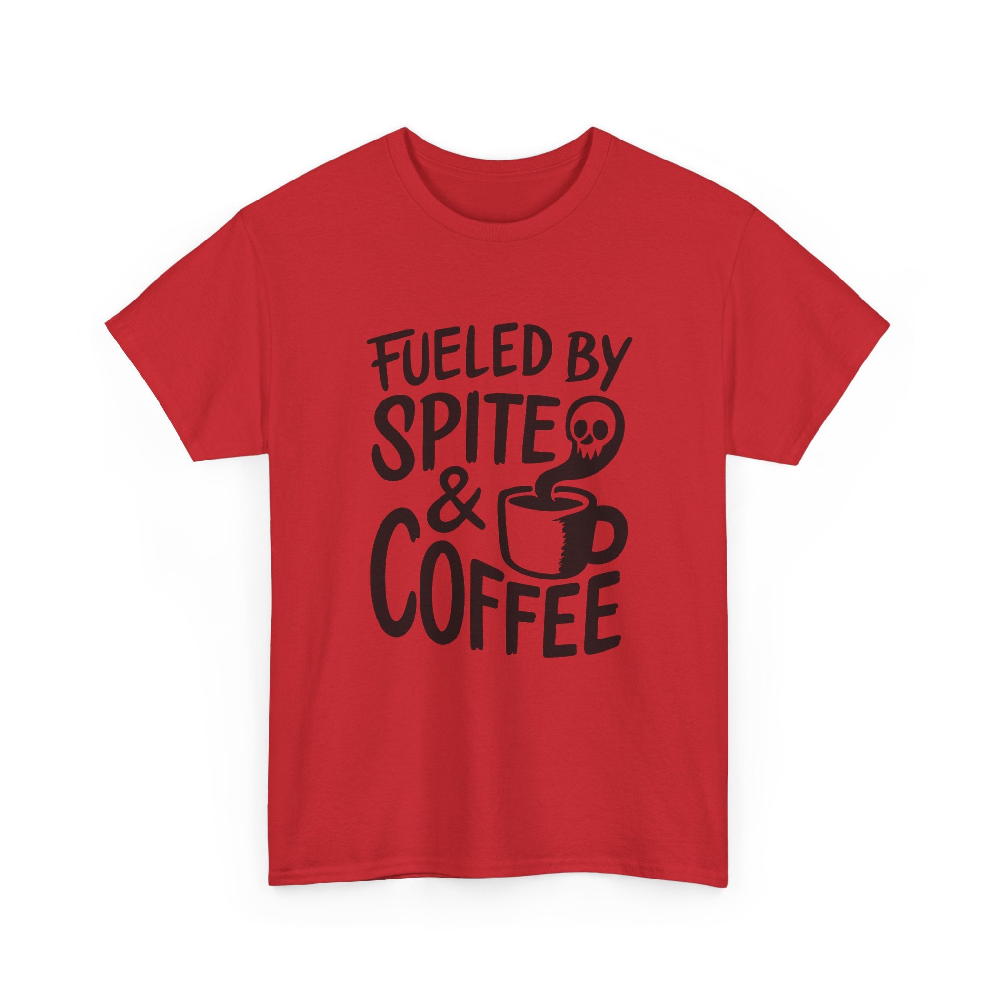 Fueled By Spite And Coffee Funny T-Shirt | Coffee Lover Gift | Graphic Tee