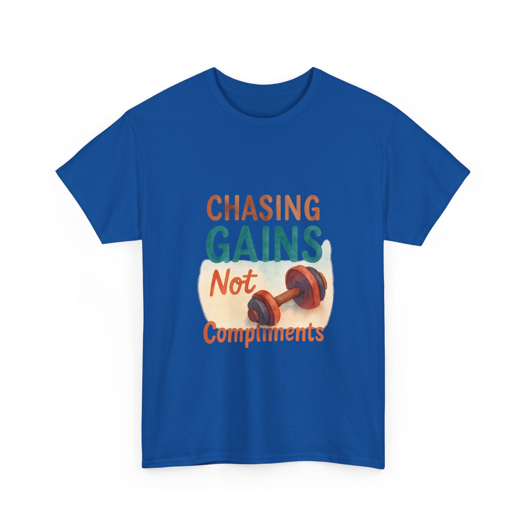 Chasing Gains Not Compliments T-Shirt | Gym Gains Gift | Graphic Tee