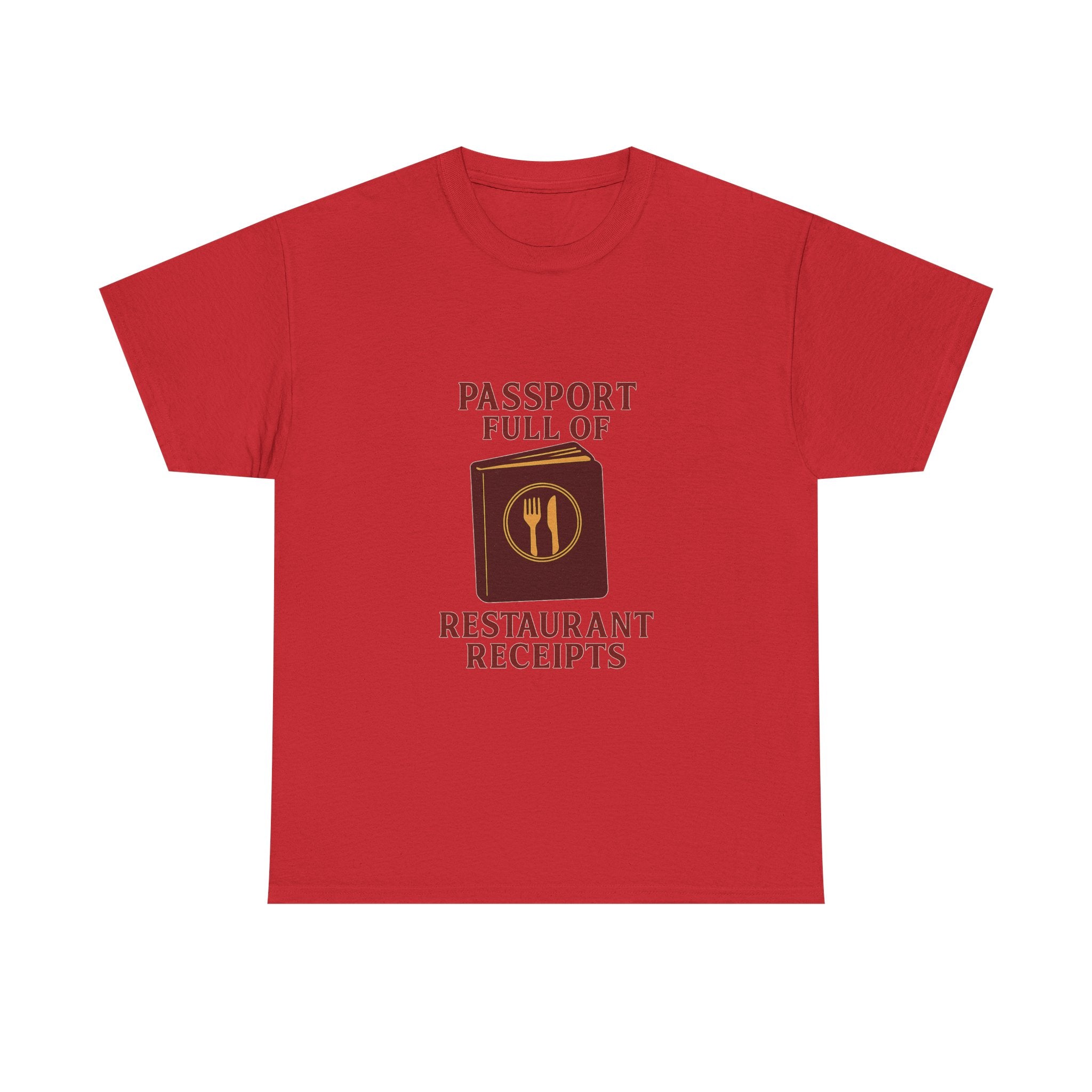 Foodie Tourist Passport Full Of Restaurant Receipts T-Shirt | Unique Gift | Graphic Tee