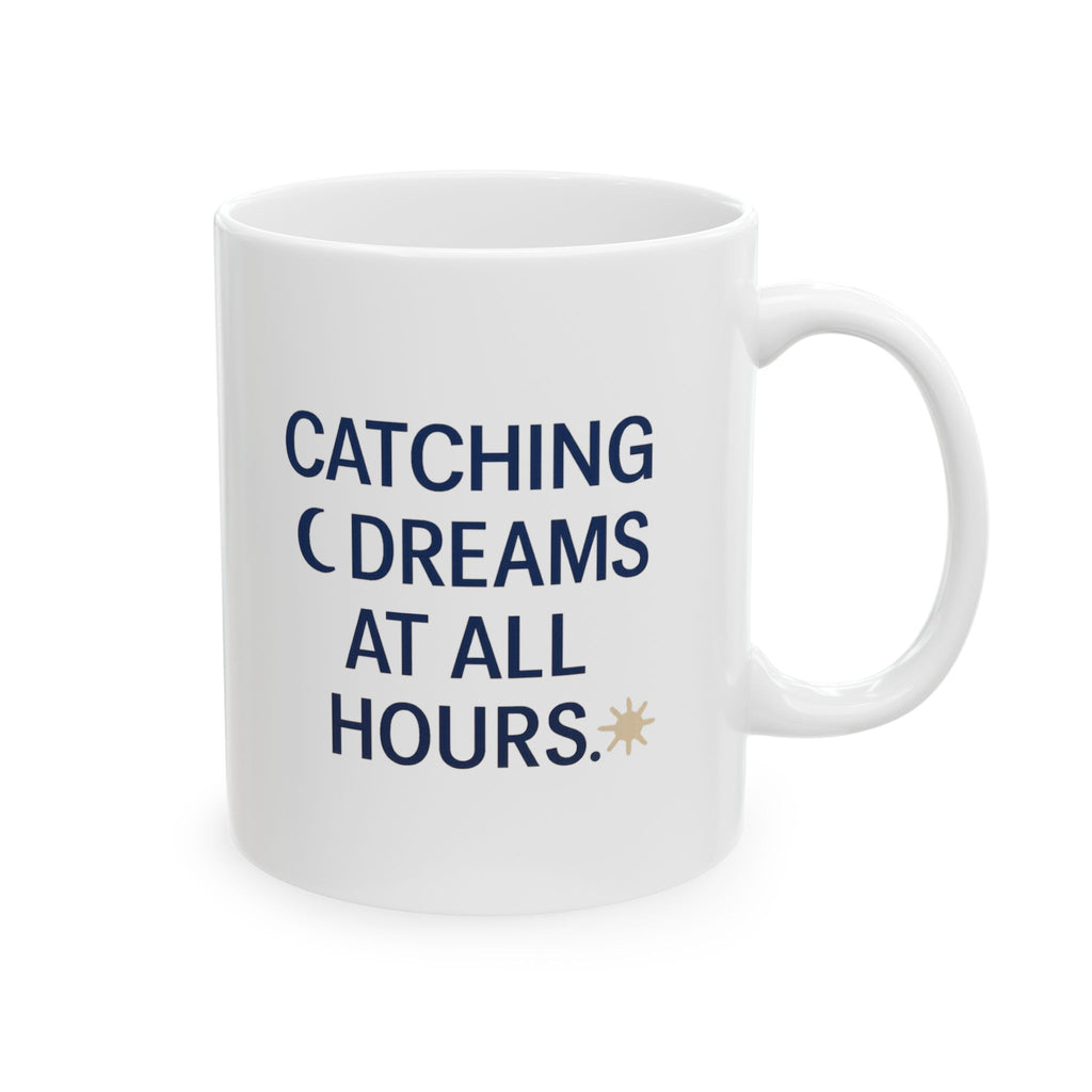 Nurse Midwife Catching Dreams At All Hours Coffee Mug | Cat Lover Gift | Ceramic Mug
