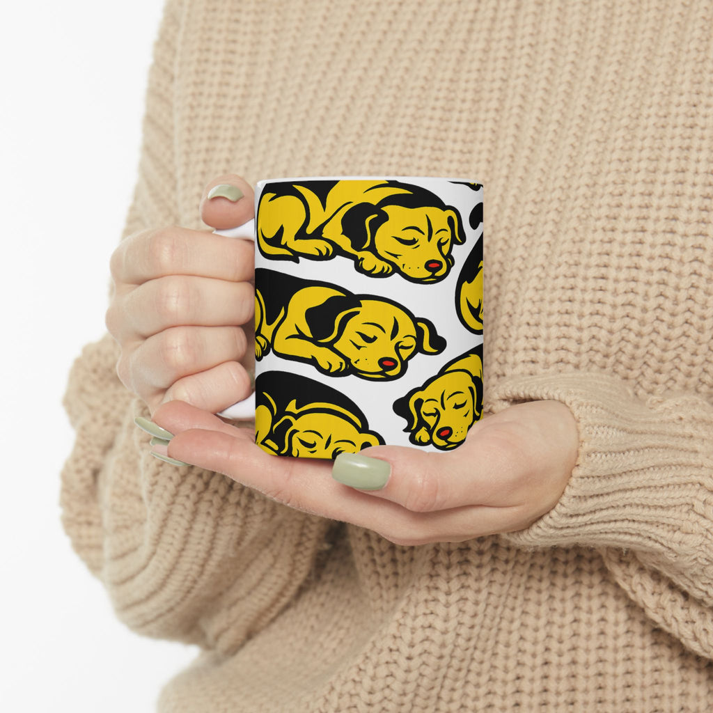 Bold Sleeping Dogs Full Wrap Coffee Mug | Dogs Gift | Ceramic Mug