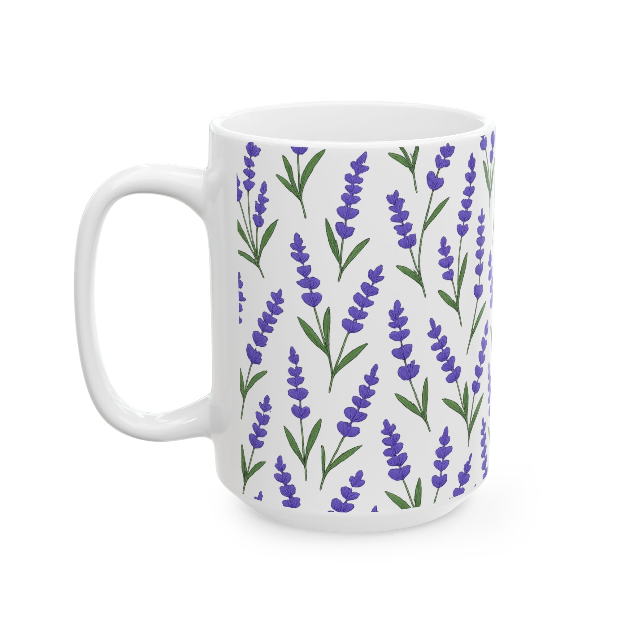 Lavender Sprigs Full Wrap Coffee Mug | Flowers Lover Gift | Ceramic Mug