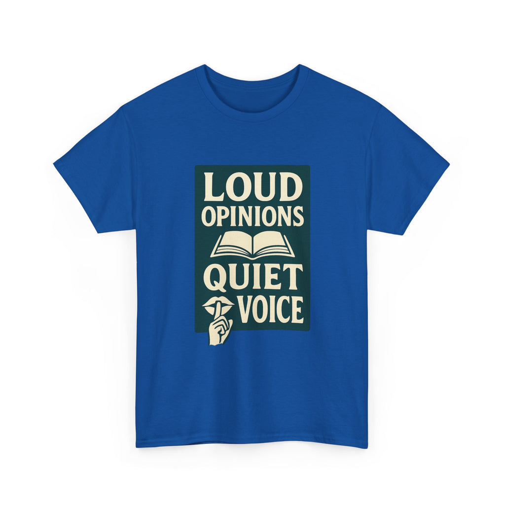 Librarian Loud Opinions Quiet Voice T-Shirt | Unique Gift | Graphic Tee