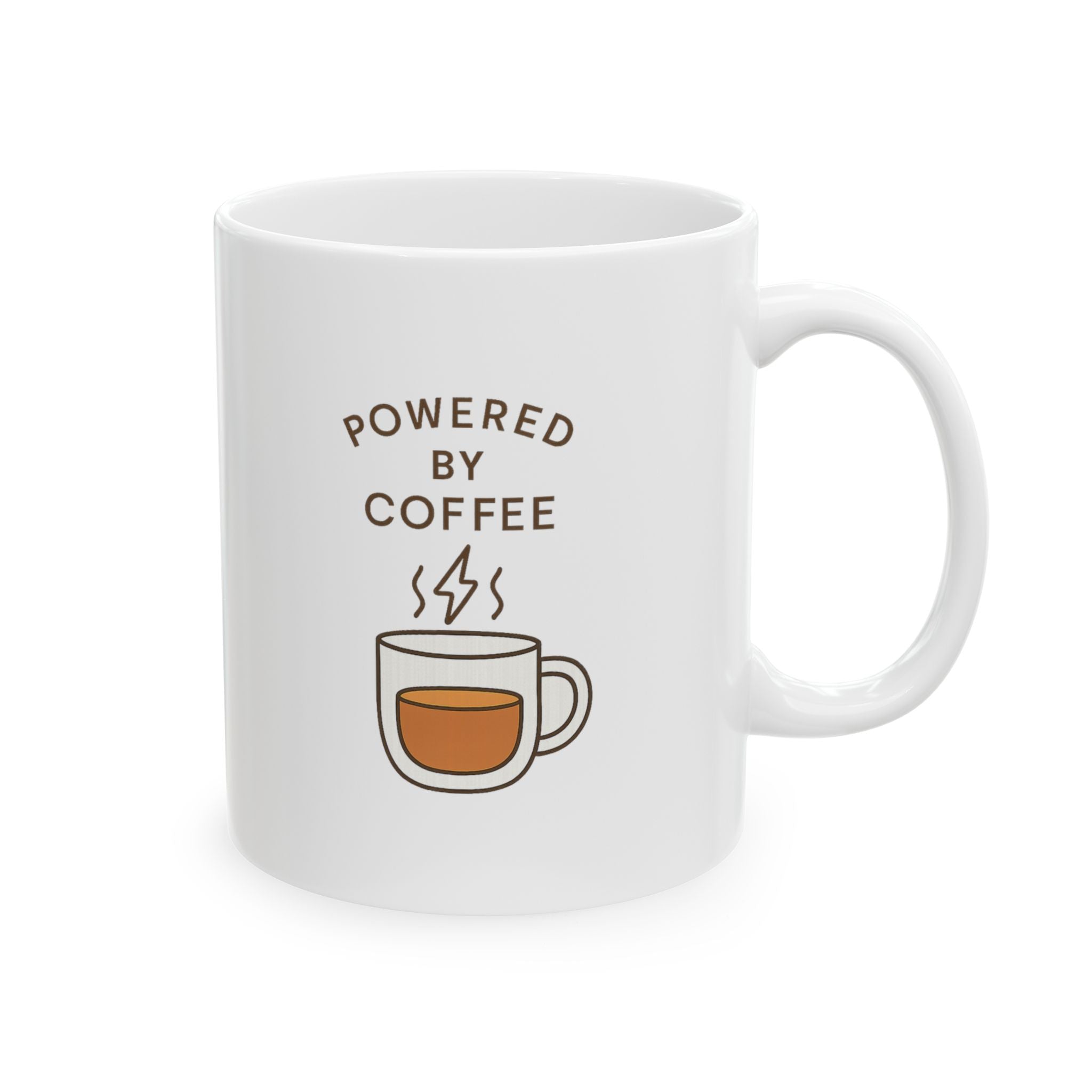 Powered By Coffee And Sheer Will Coffee Mug | Funny Gift | Ceramic Mug