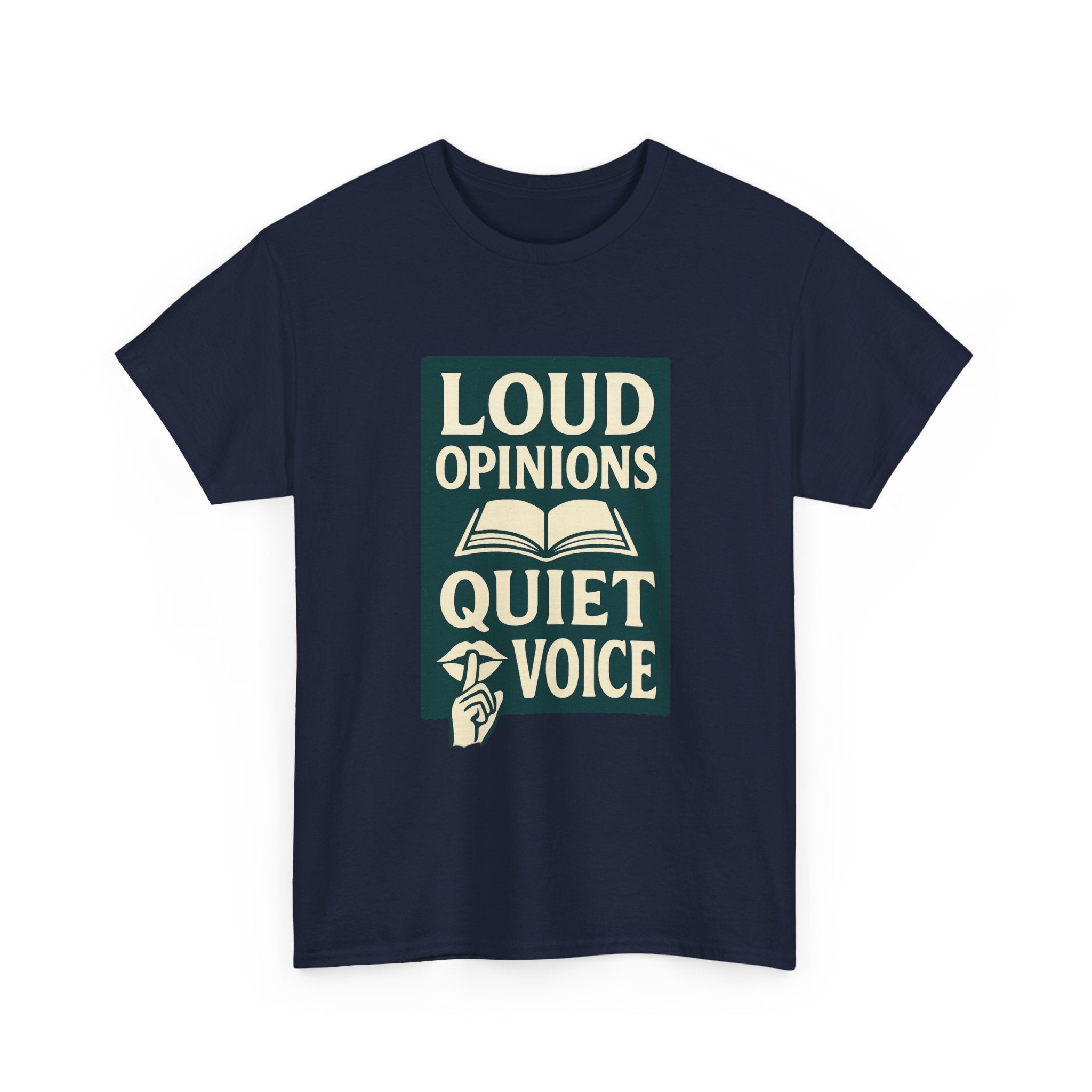 Librarian Loud Opinions Quiet Voice T-Shirt | Unique Gift | Graphic Tee