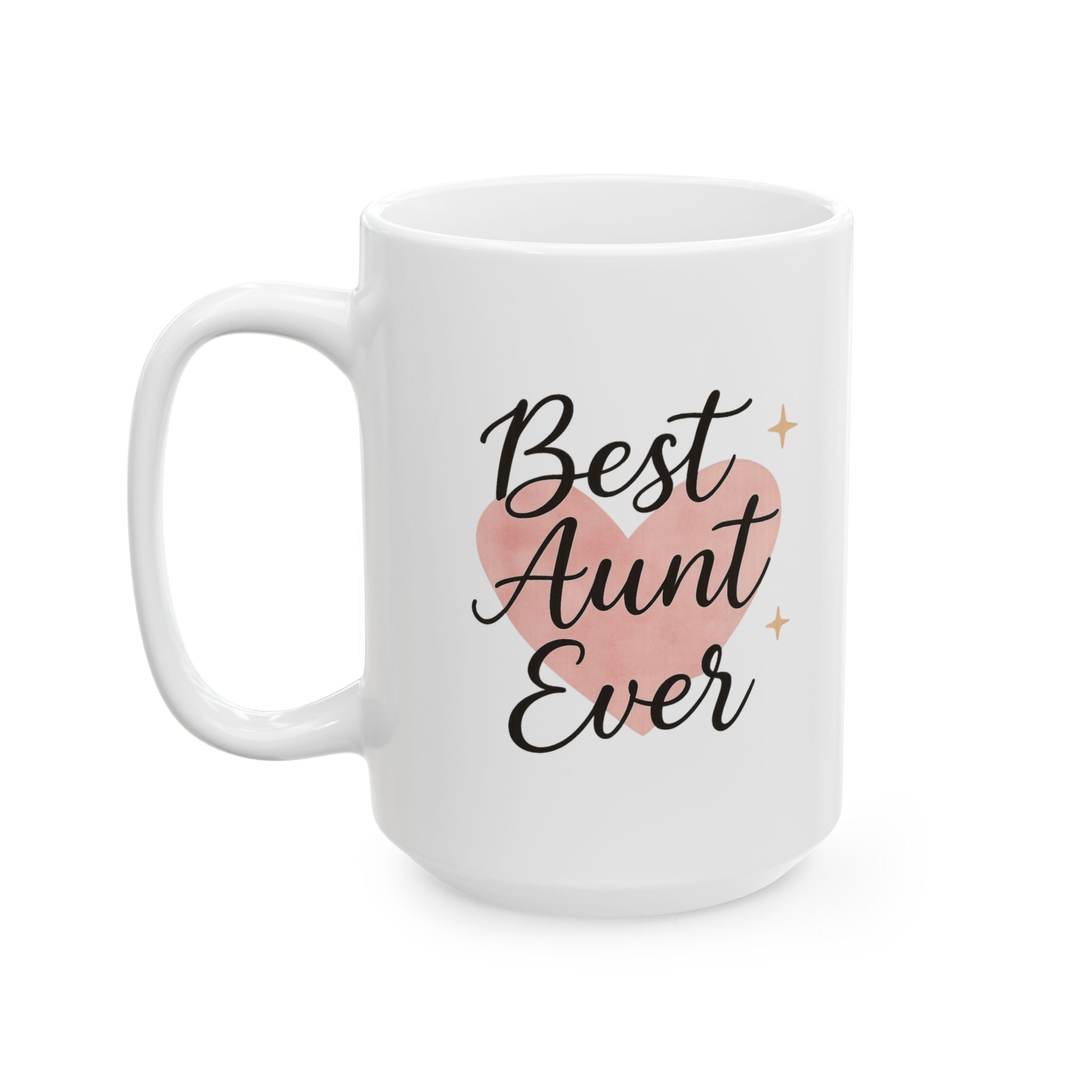 Best Aunt Ever Heart Coffee Mug | Unique Gift | Ceramic Mug