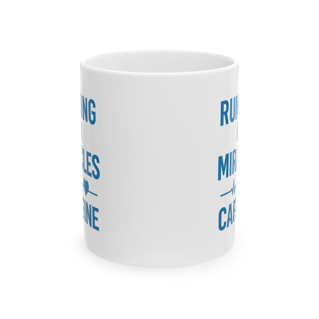 ICU Nurse Running On Miracles And Caffeine Coffee Mug | Nurse Gift | Ceramic Mug