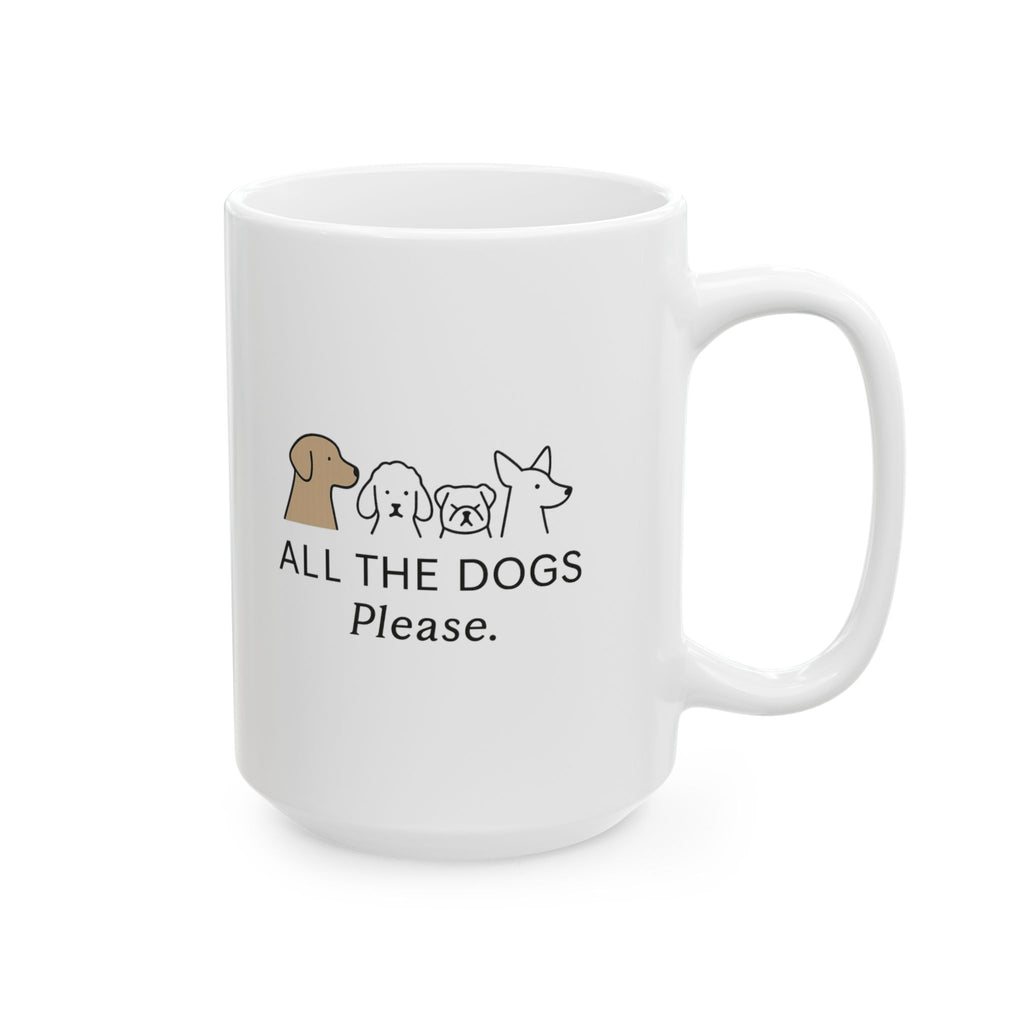 Outnumbered By Dogs And Loving It Coffee Mug | Multi Dog Owner Gift | Ceramic Mug