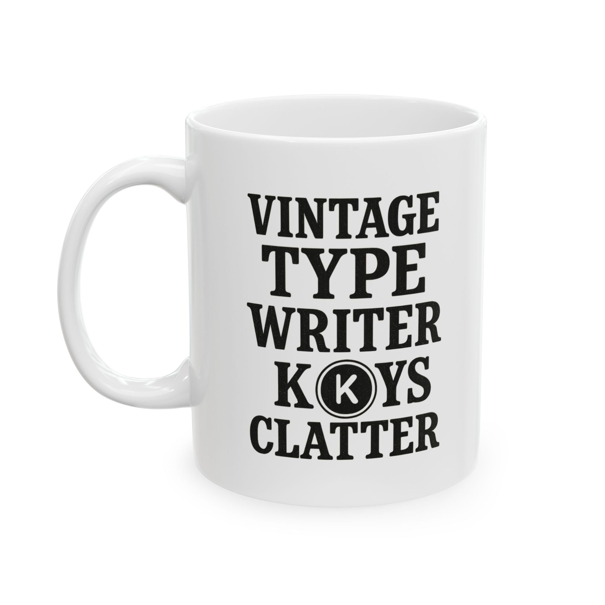 Vintage Typewriter Collector Keys And Coffee Clatter Coffee Mug | Coffee Lover Gift | Ceramic Mug