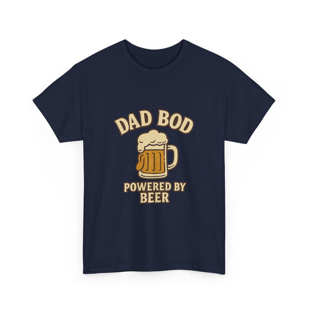 Dad Bod Powered By Beer Father T-Shirt | Gift for Dad | Graphic Tee