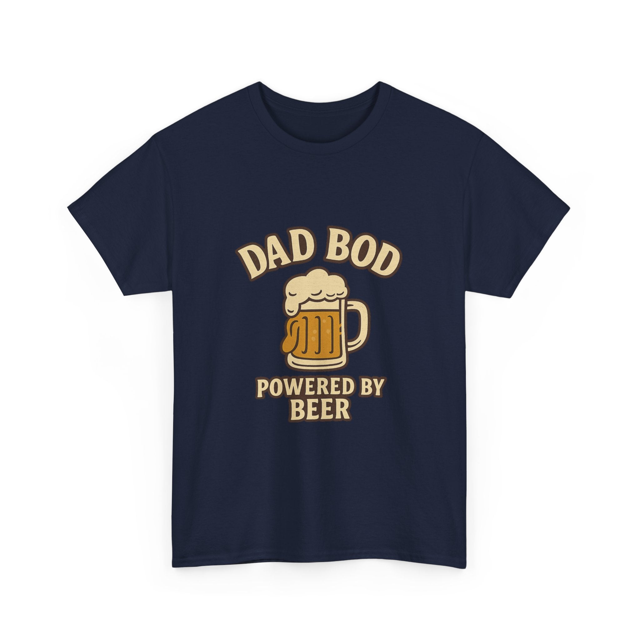 Dad Bod Powered By Beer Father T-Shirt | Gift for Dad | Graphic Tee