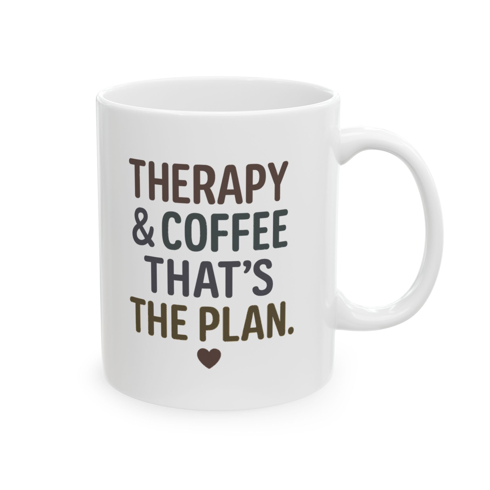 Therapy and Coffee That Is the Plan Coffee Mug | Coffee Lover Gift | Ceramic Mug