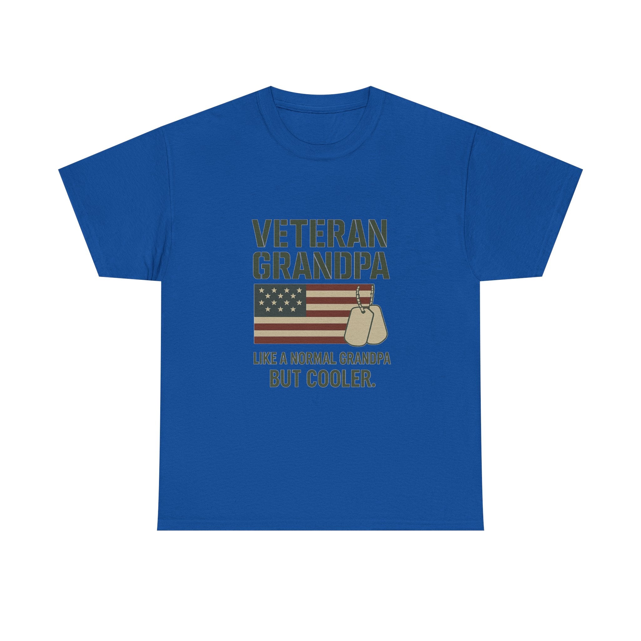 Veteran Grandpa Like A Normal Grandpa But Cooler T-Shirt | Gift for Grandpa | Graphic Tee