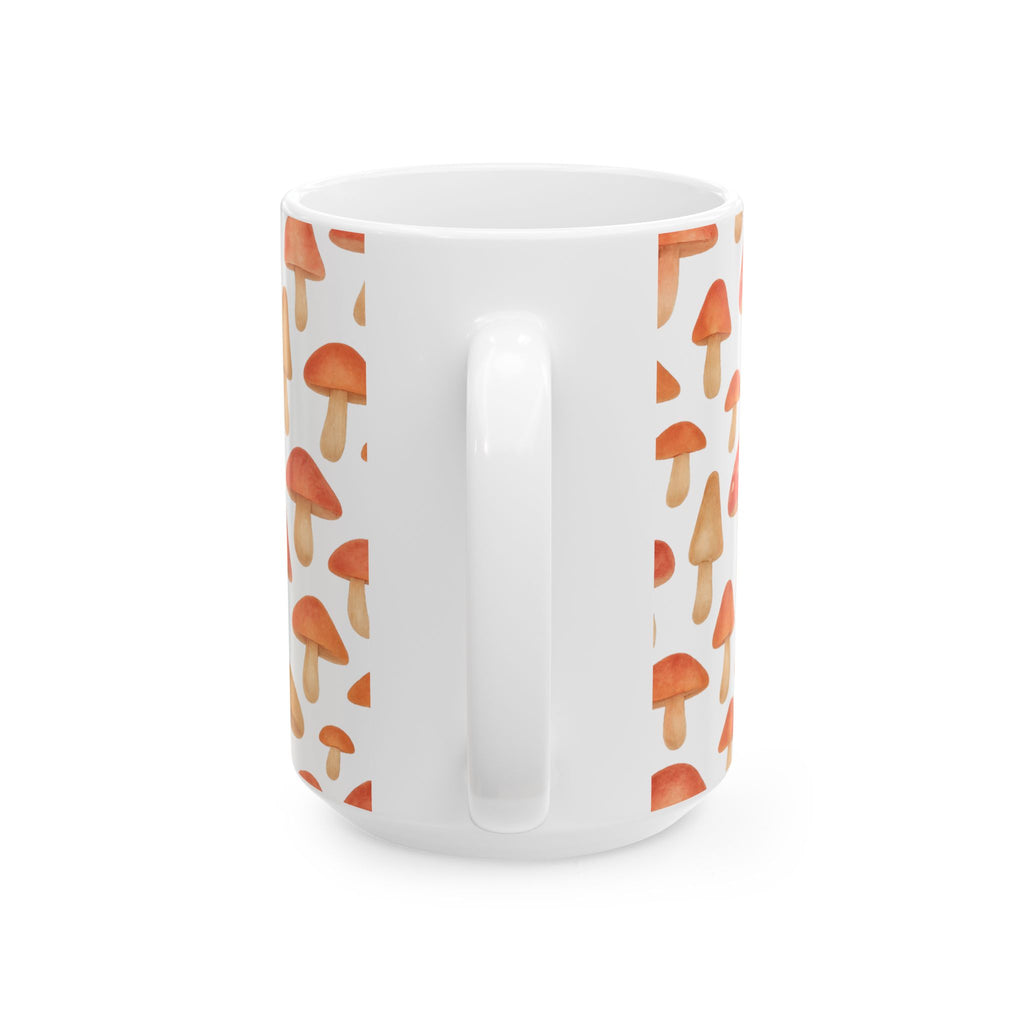 Watercolor Fairy Tale Mushrooms Full Wrap Coffee Mug | Mushrooms Gift | Ceramic Mug