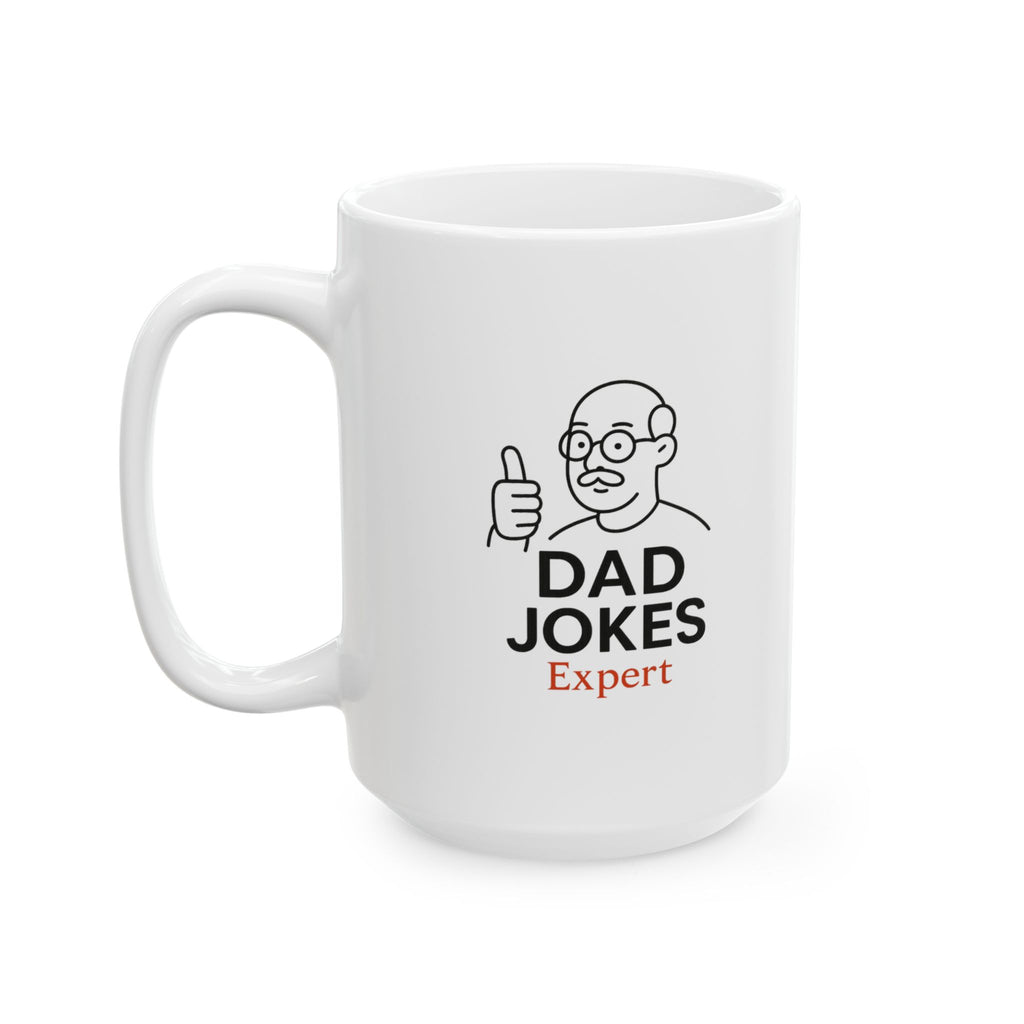 Powered By Coffee And Dad Jokes Coffee Mug | Dad Humor Gift | Ceramic Mug