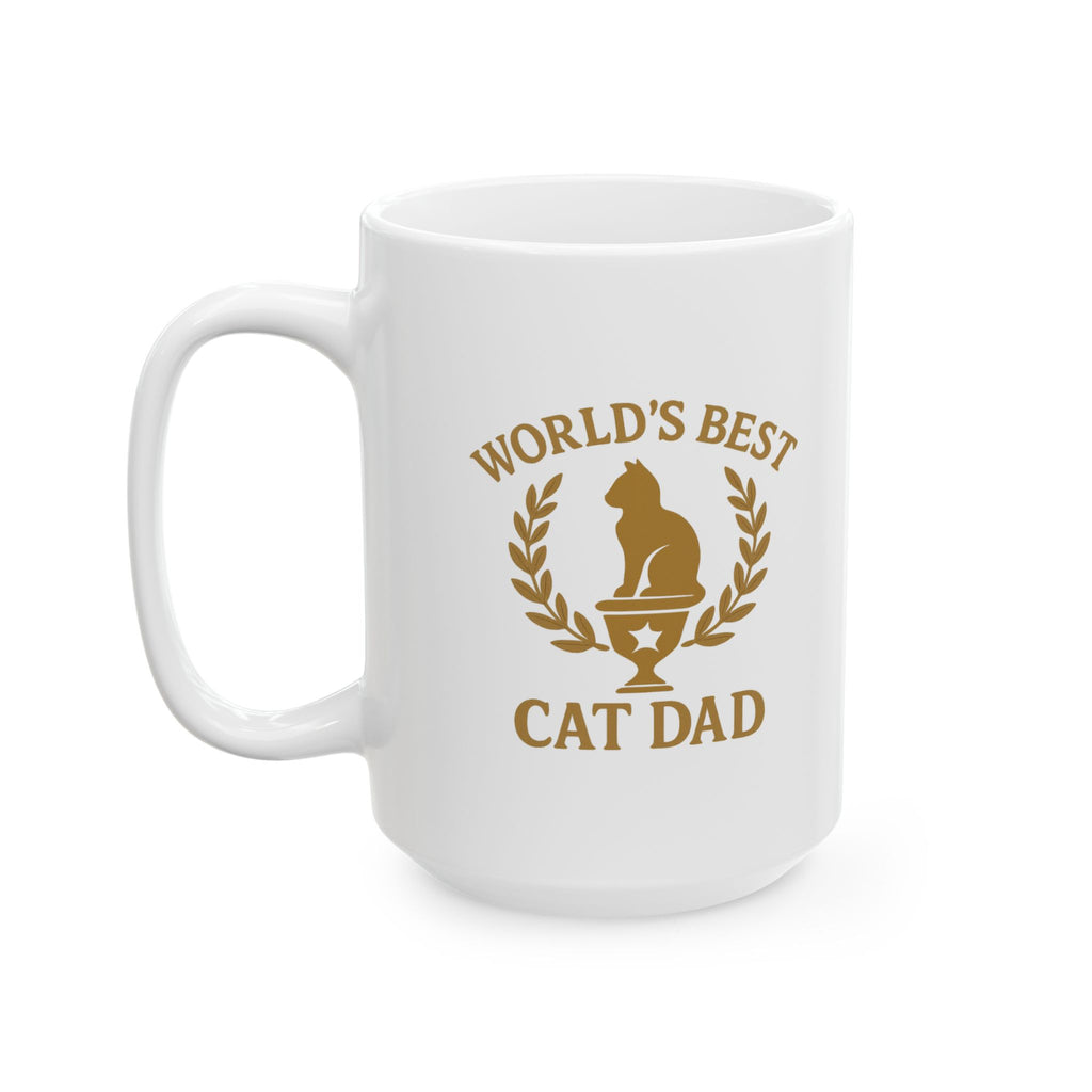 Worlds Best Cat Dad Coffee Mug | Cat Lover Gift | Ceramic Mug