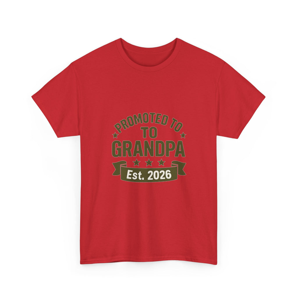 Promoted To Grandpa Est 2026 T-Shirt | Gift for Grandpa | Graphic Tee