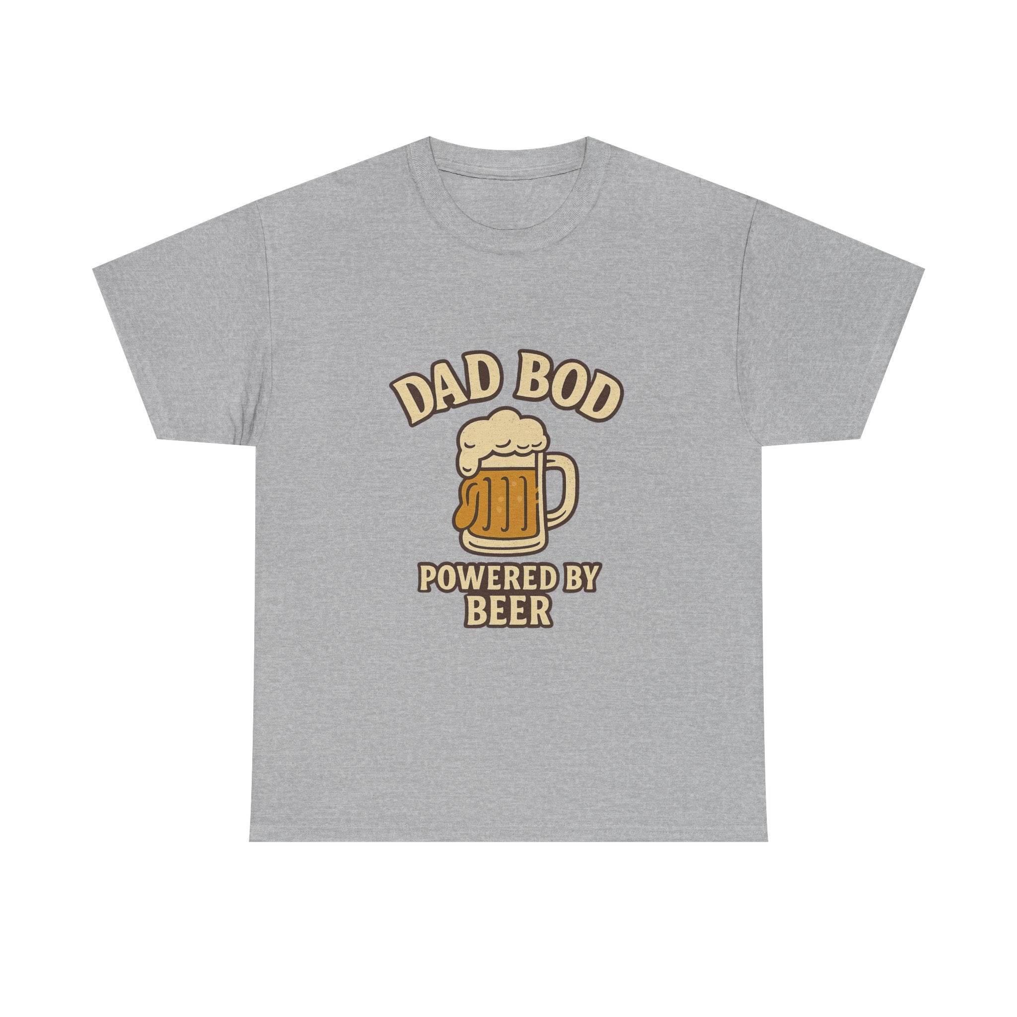 Dad Bod Powered By Beer Father T-Shirt | Gift for Dad | Graphic Tee