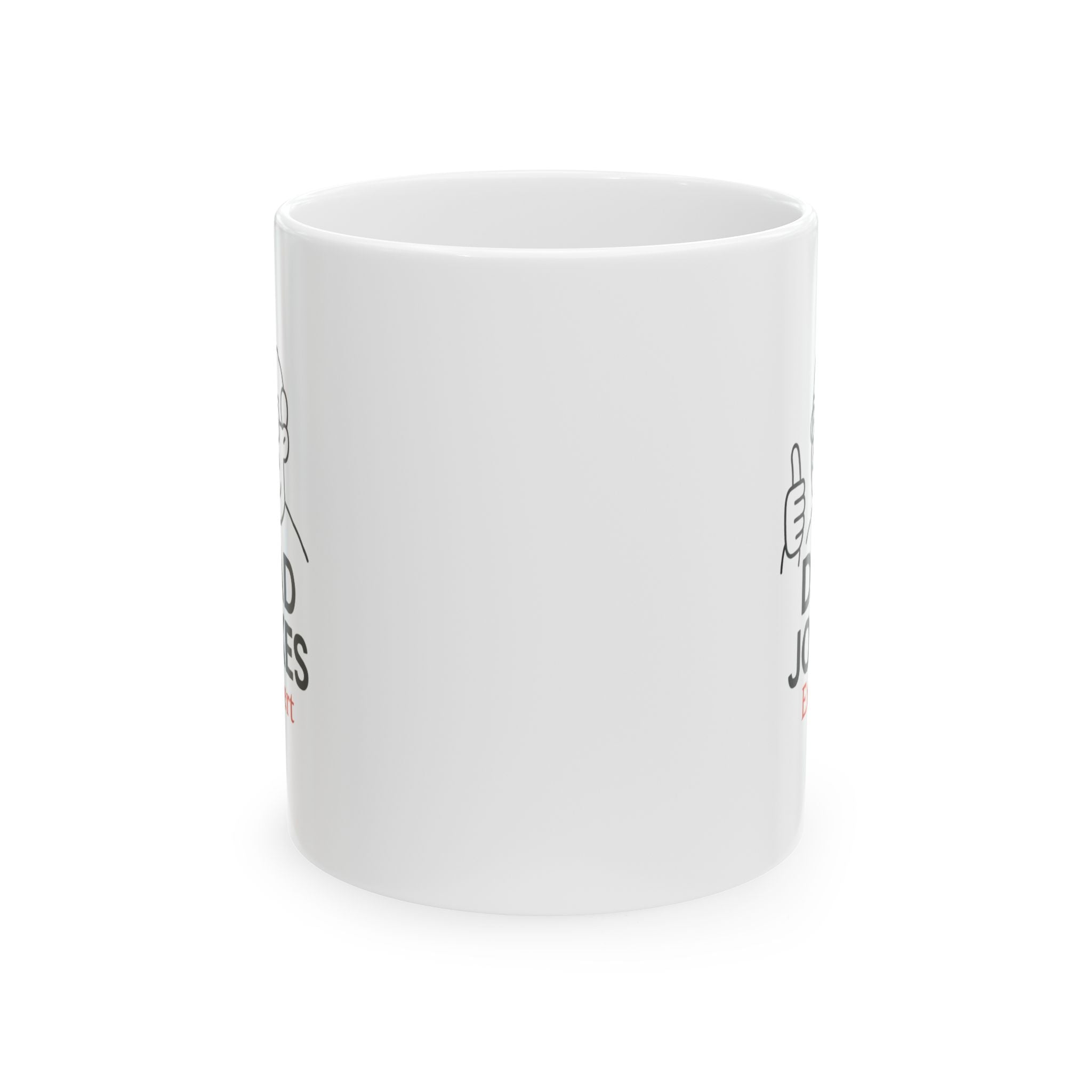 Powered By Coffee And Dad Jokes Coffee Mug | Dad Humor Gift | Ceramic Mug