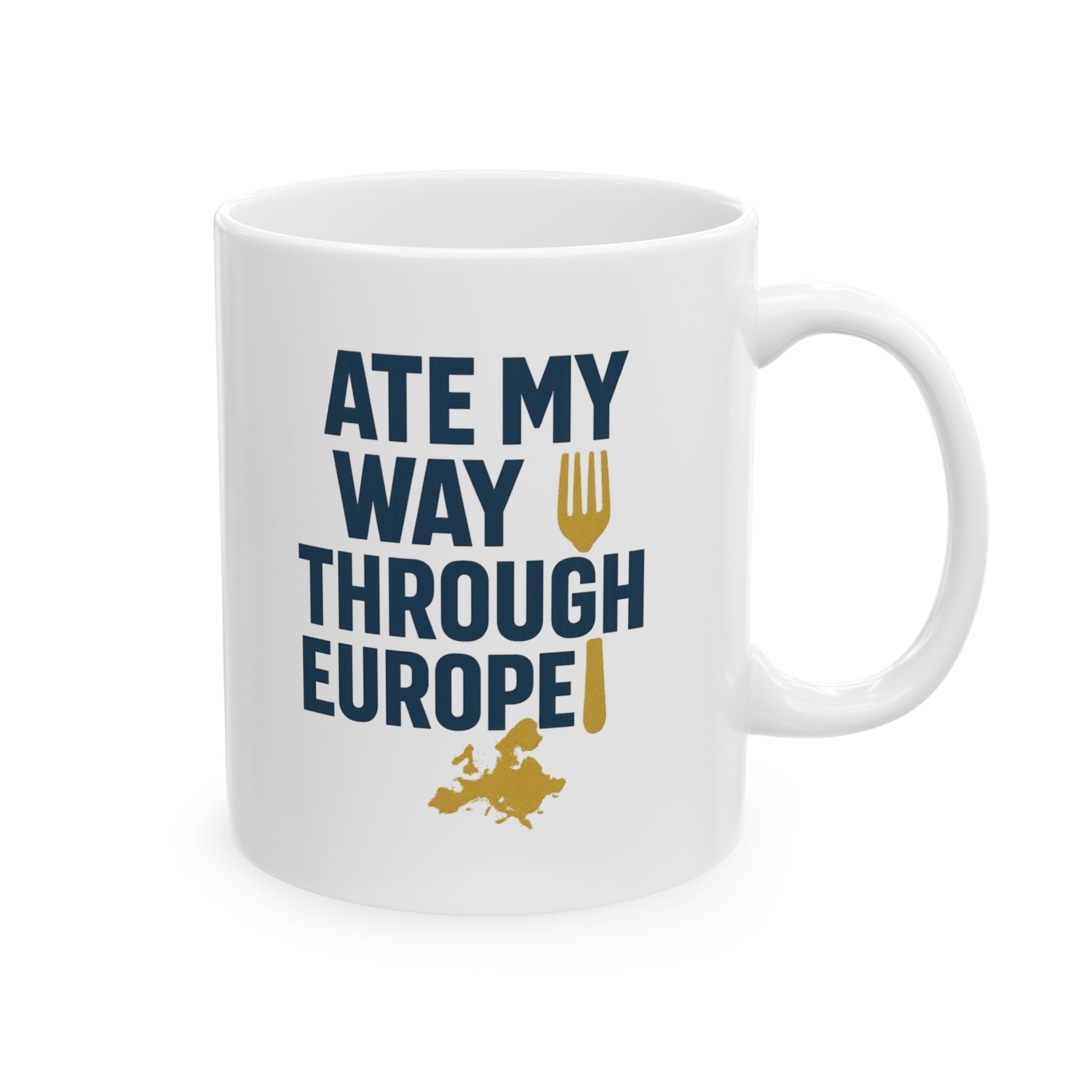 Foodie Atlas Ate My Way Through Europe Coffee Mug | Unique Gift | Ceramic Mug