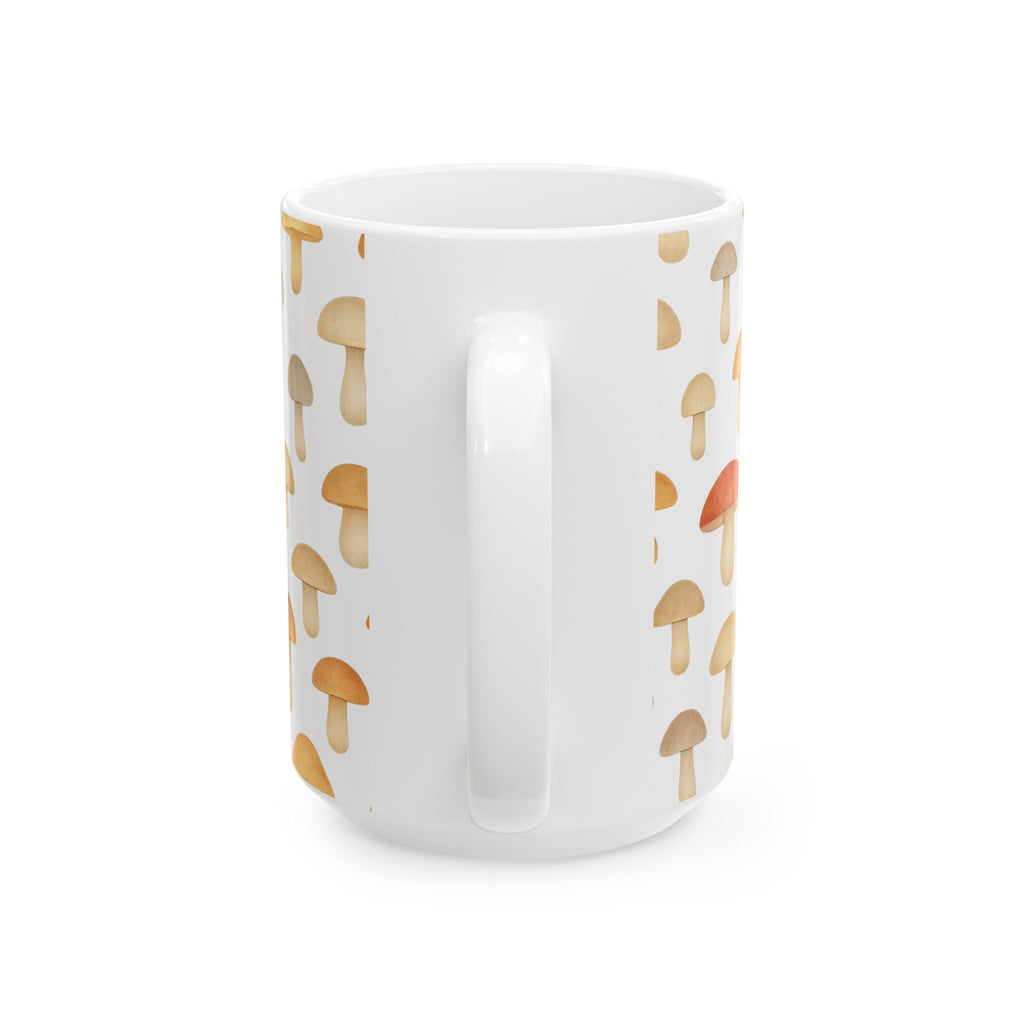 Watercolor Forest Mushrooms Full Wrap Coffee Mug | Mushrooms Gift | Ceramic Mug