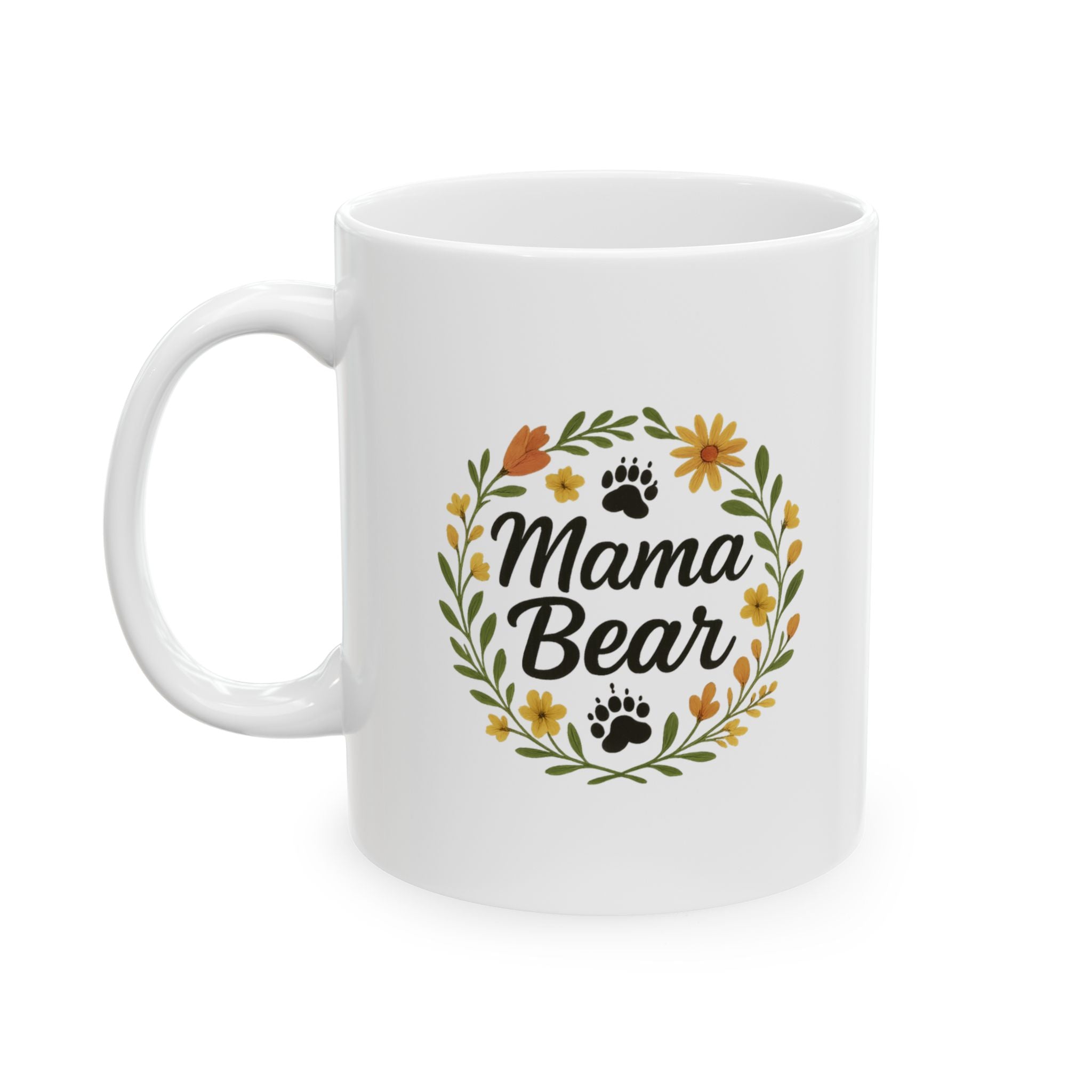 Mama Bear Floral Coffee Mug | Unique Gift | Ceramic Mug