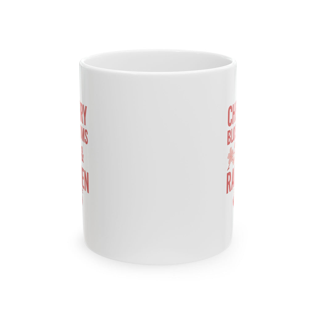 Japan Obsessed Cherry Blossoms And Ramen Coffee Mug | Unique Gift | Ceramic Mug