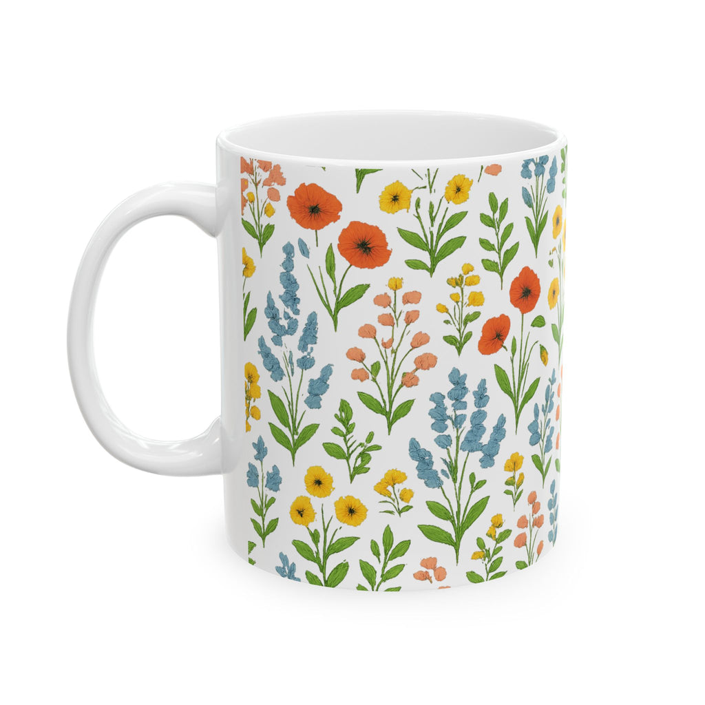 Wildflower Meadow Full Wrap Coffee Mug | Flowers Lover Gift | Ceramic Mug