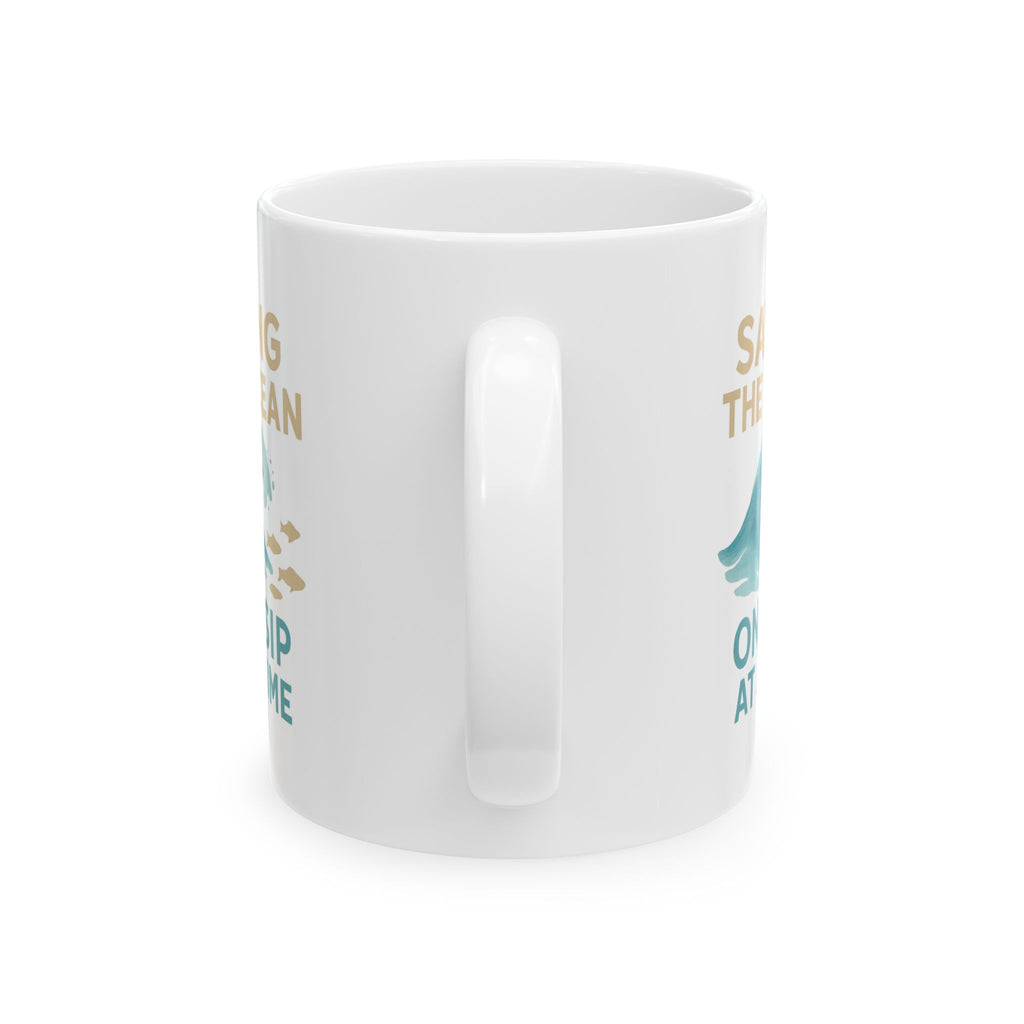 Marine Biologist Saving The Ocean One Sip At A Time Coffee Mug | Unique Gift | Ceramic Mug