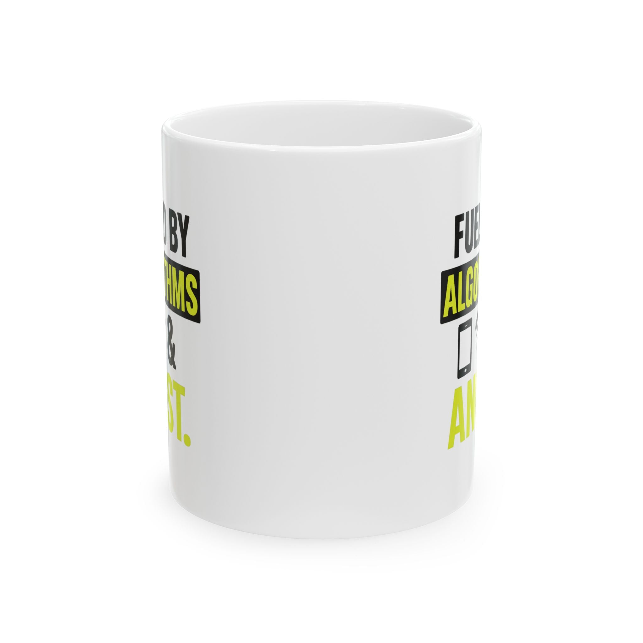 Content Creator Fueled By Algorithms And Angst Coffee Mug | Unique Gift | Ceramic Mug