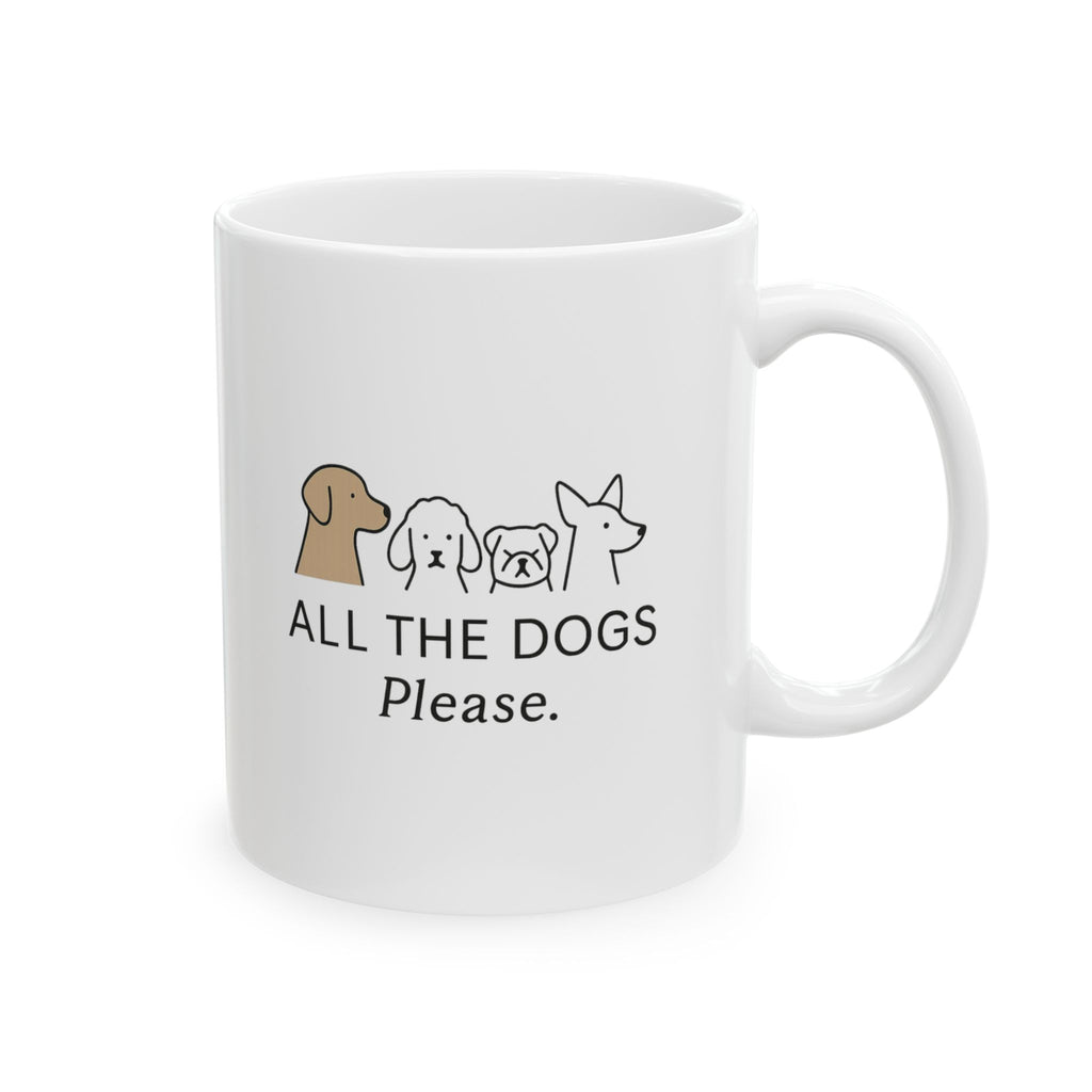 Outnumbered By Dogs And Loving It Coffee Mug | Multi Dog Owner Gift | Ceramic Mug