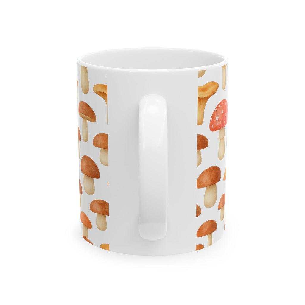 Watercolor Forest Mushrooms Pattern Coffee Mug | Mushrooms Lover Gift | Ceramic Mug