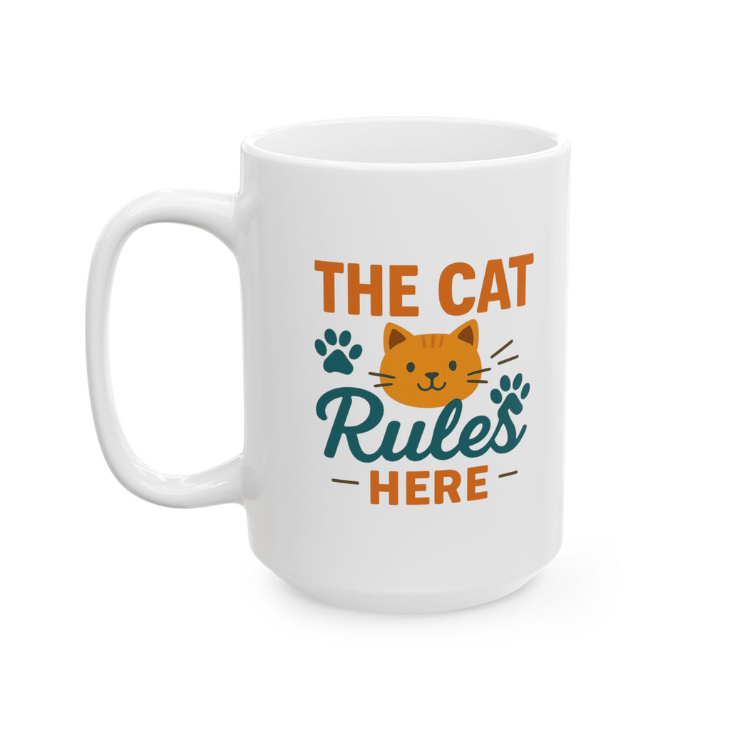 Serving My Cat Since Day One Coffee Mug | Funny Cat Owner Gift | Ceramic Mug