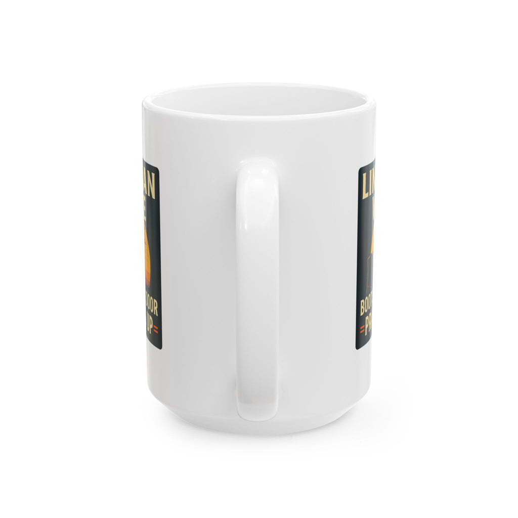 Lineman Wife Boots At The Door Prayers In The Air Ceramic Mug