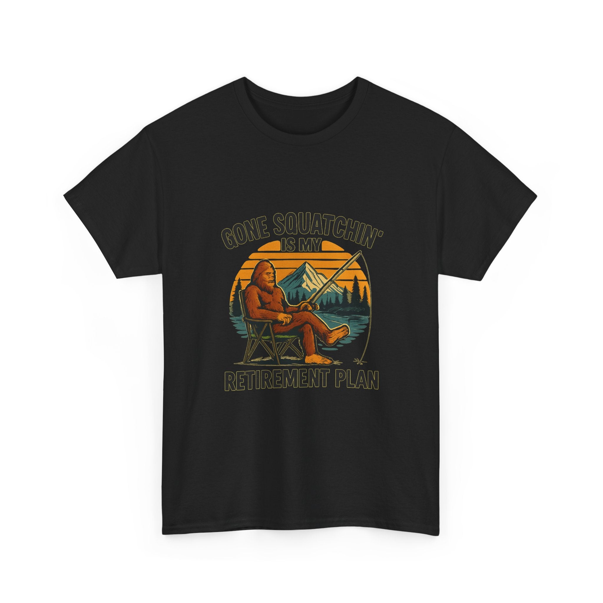 Gone Squatchin Retirement Plan T-Shirt | Unique Gift | Graphic Tee