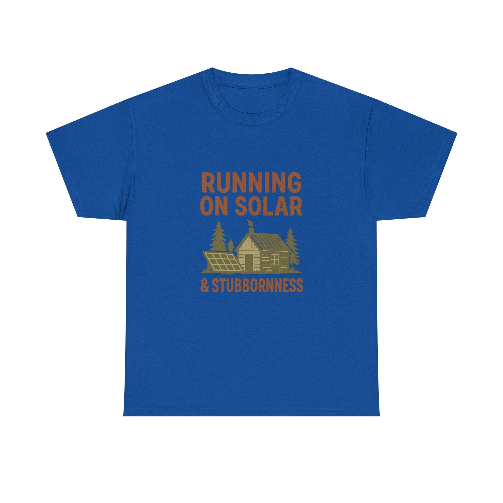 Off Grid Dreamer Running On Solar And Stubbornness T-Shirt | Unique Gift | Graphic Tee