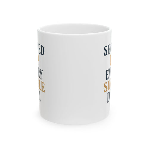 Bonus Dad Showed Up Every Single Day Coffee Mug | Gift for Dad | Ceramic Mug