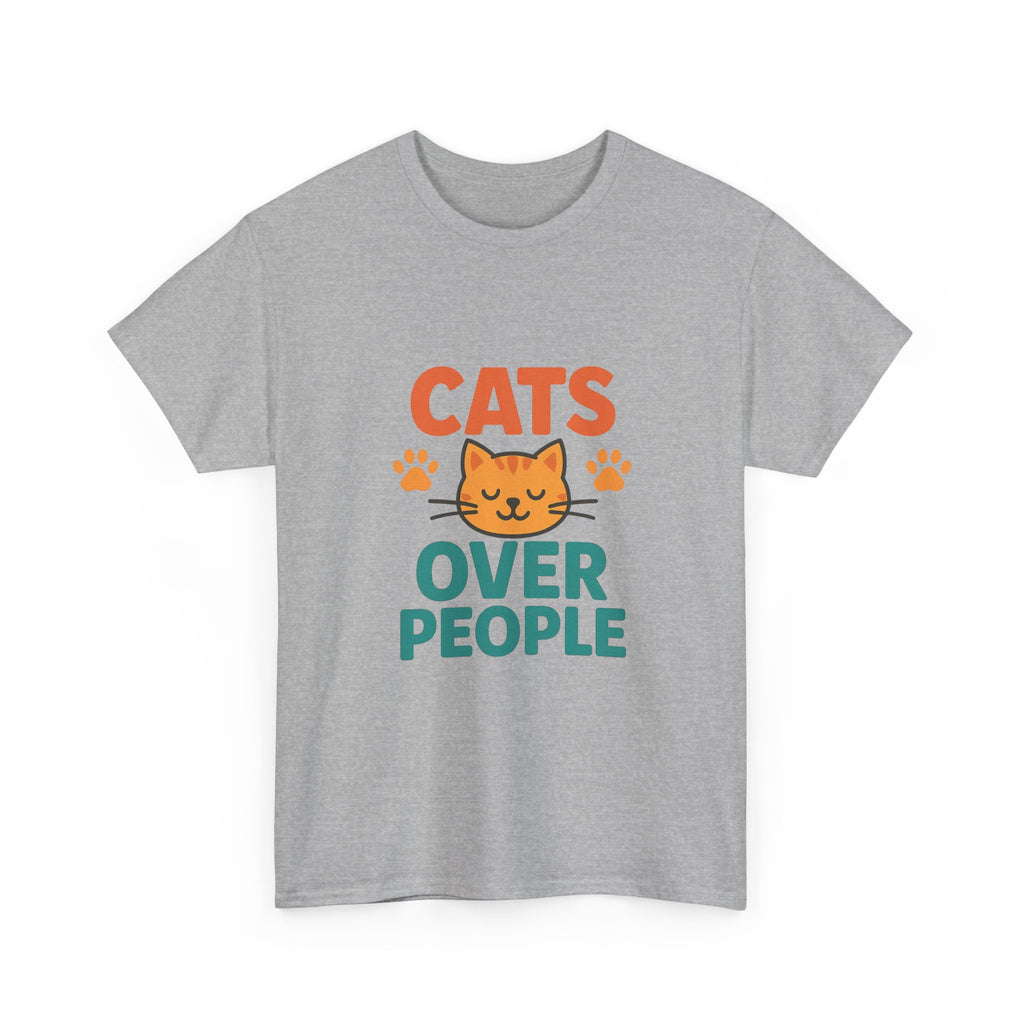 Cats Over People Period T-Shirt | Cat Lover Humor | Graphic Tee