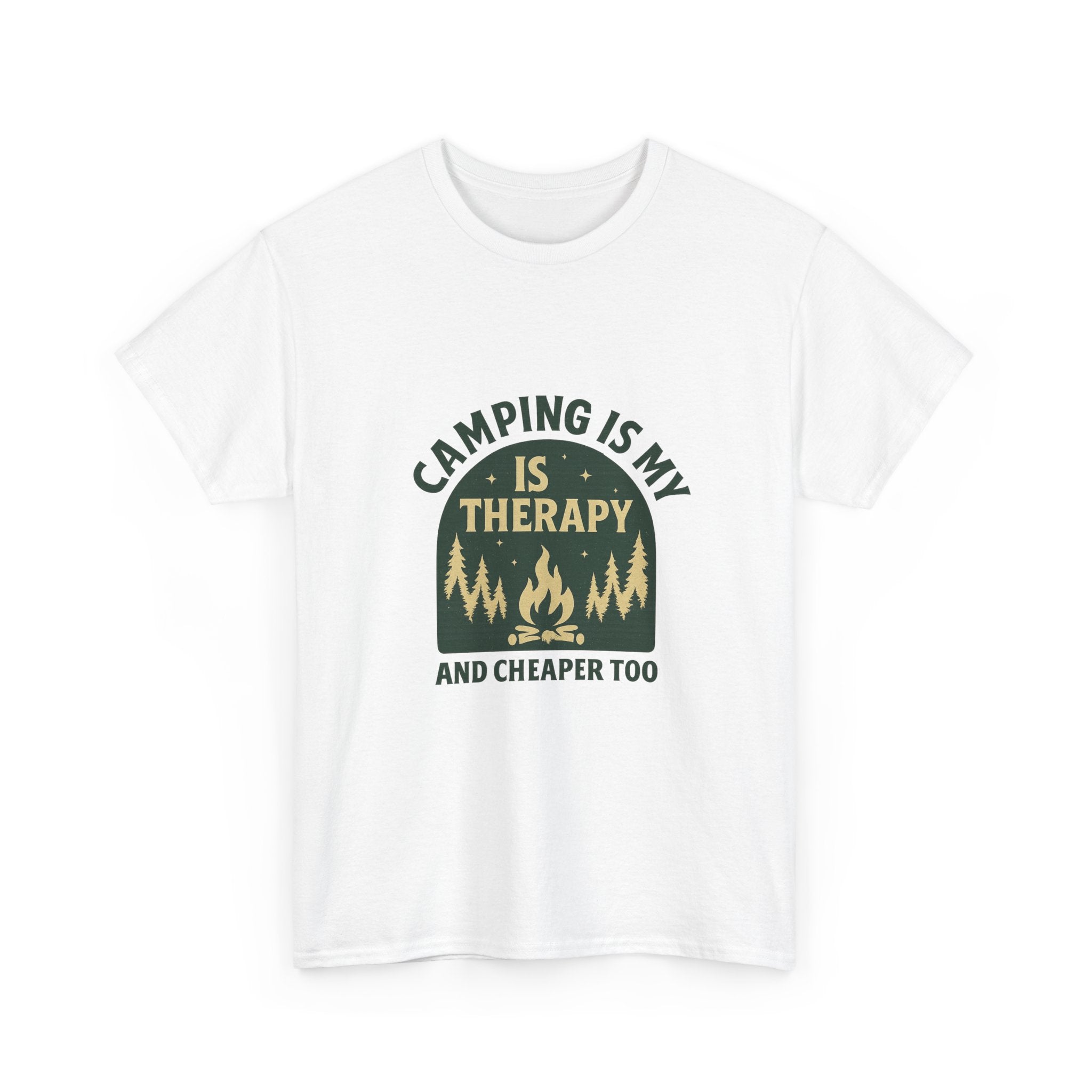 Camping Is My Therapy And Cheaper Too T-Shirt | Unique Gift | Graphic Tee