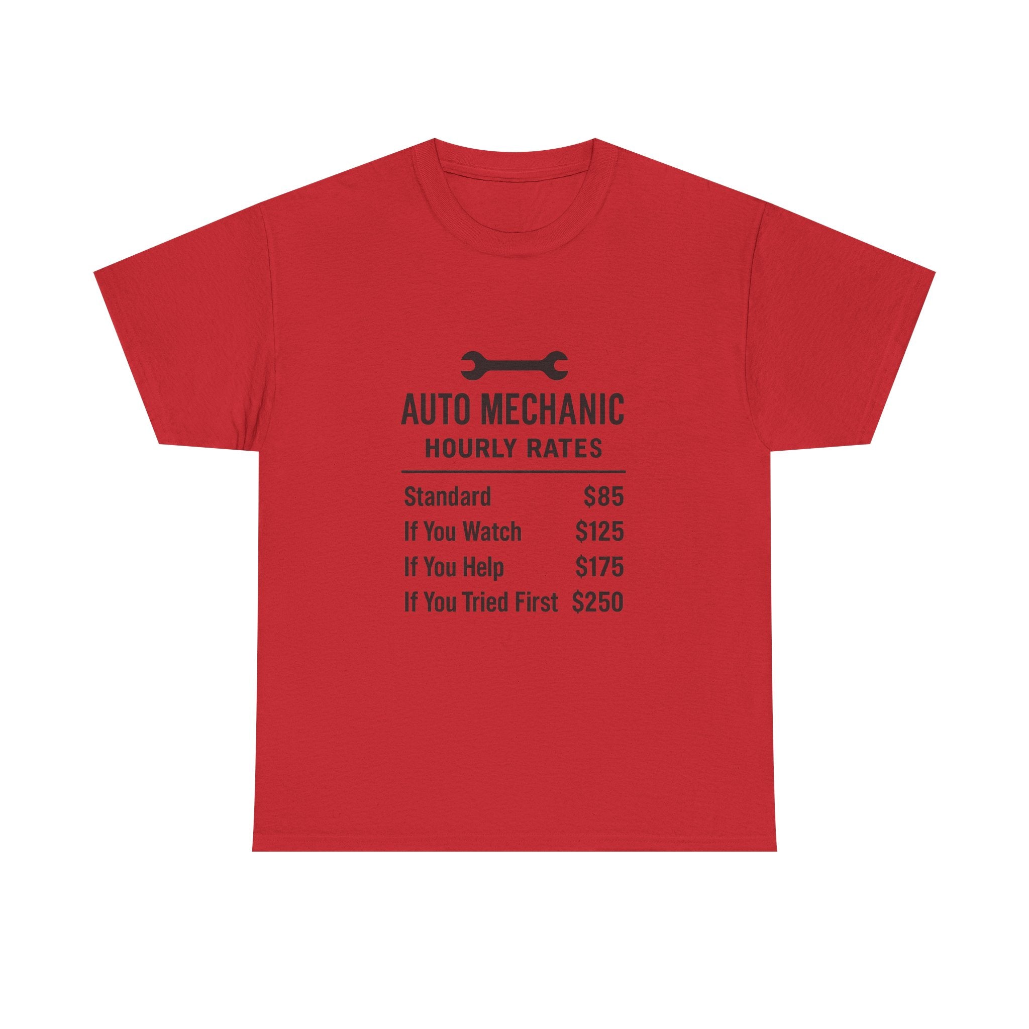 Auto Mechanic Hourly Rates Funny T-Shirt | Mechanic Gift | Graphic Tee