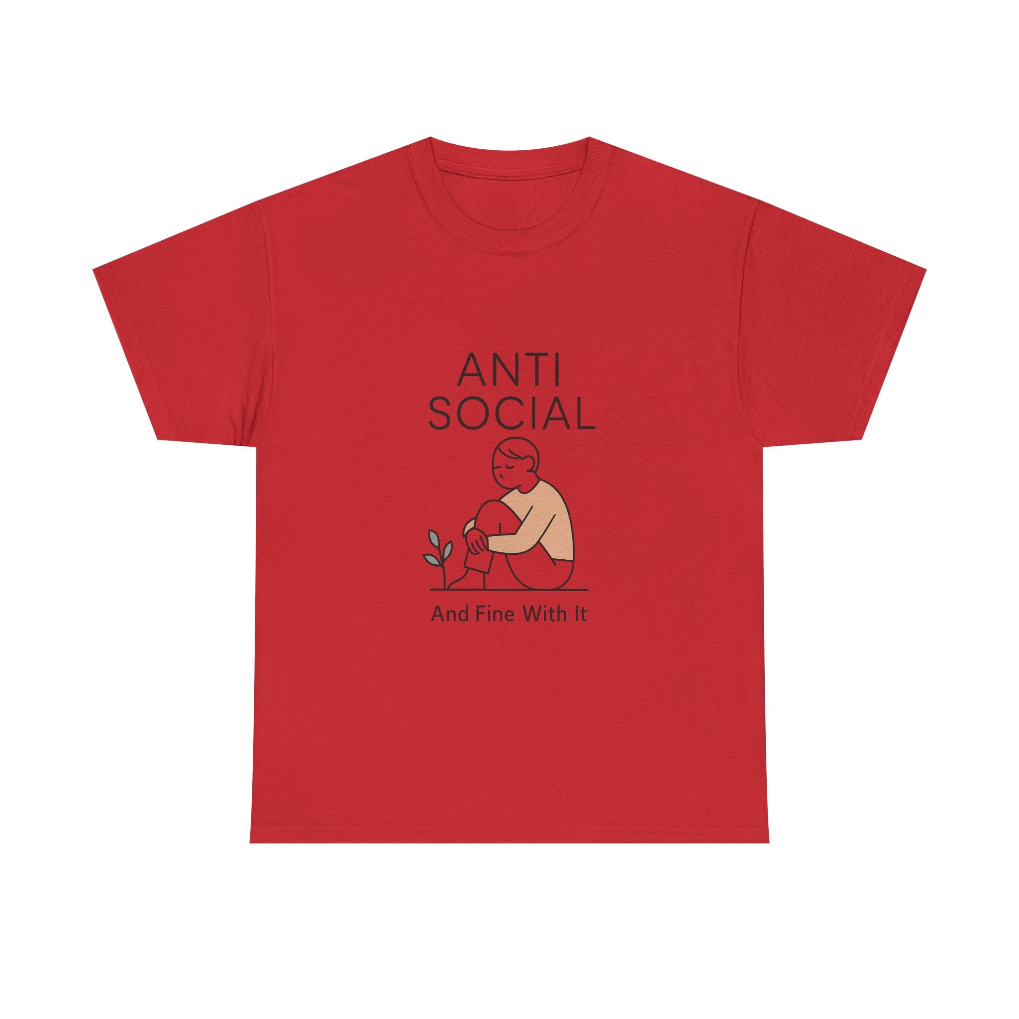 Anti Social Is My Default Setting T-Shirt | Funny Introvert Gift | Graphic Tee