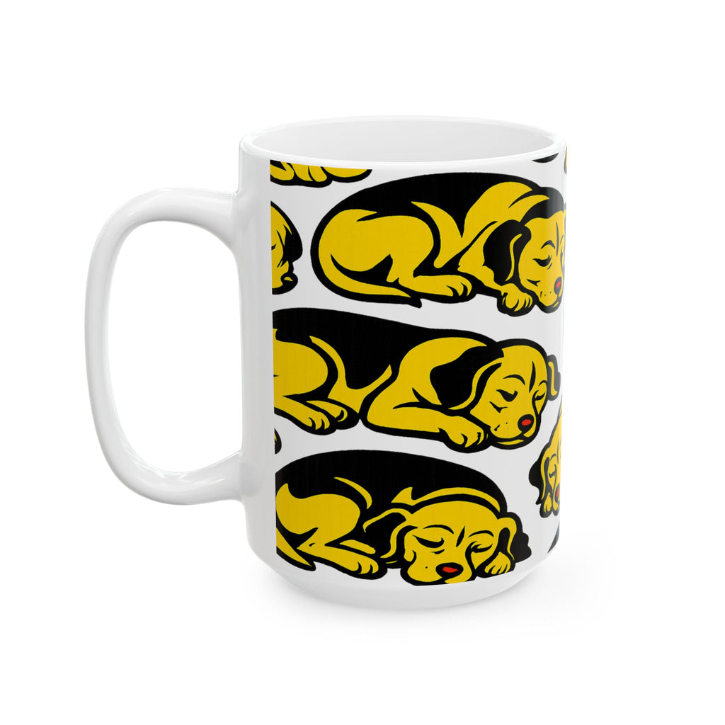 Bold Sleeping Dogs Full Wrap Coffee Mug | Dogs Gift | Ceramic Mug