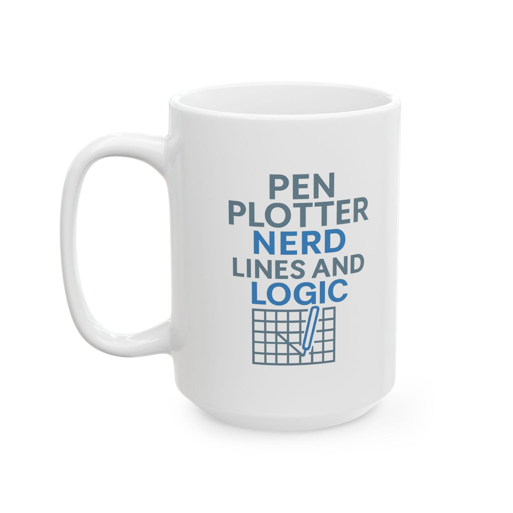 Pen Plotter Nerd Lines And Logic Beautiful Coffee Mug | Unique Gift | Ceramic Mug