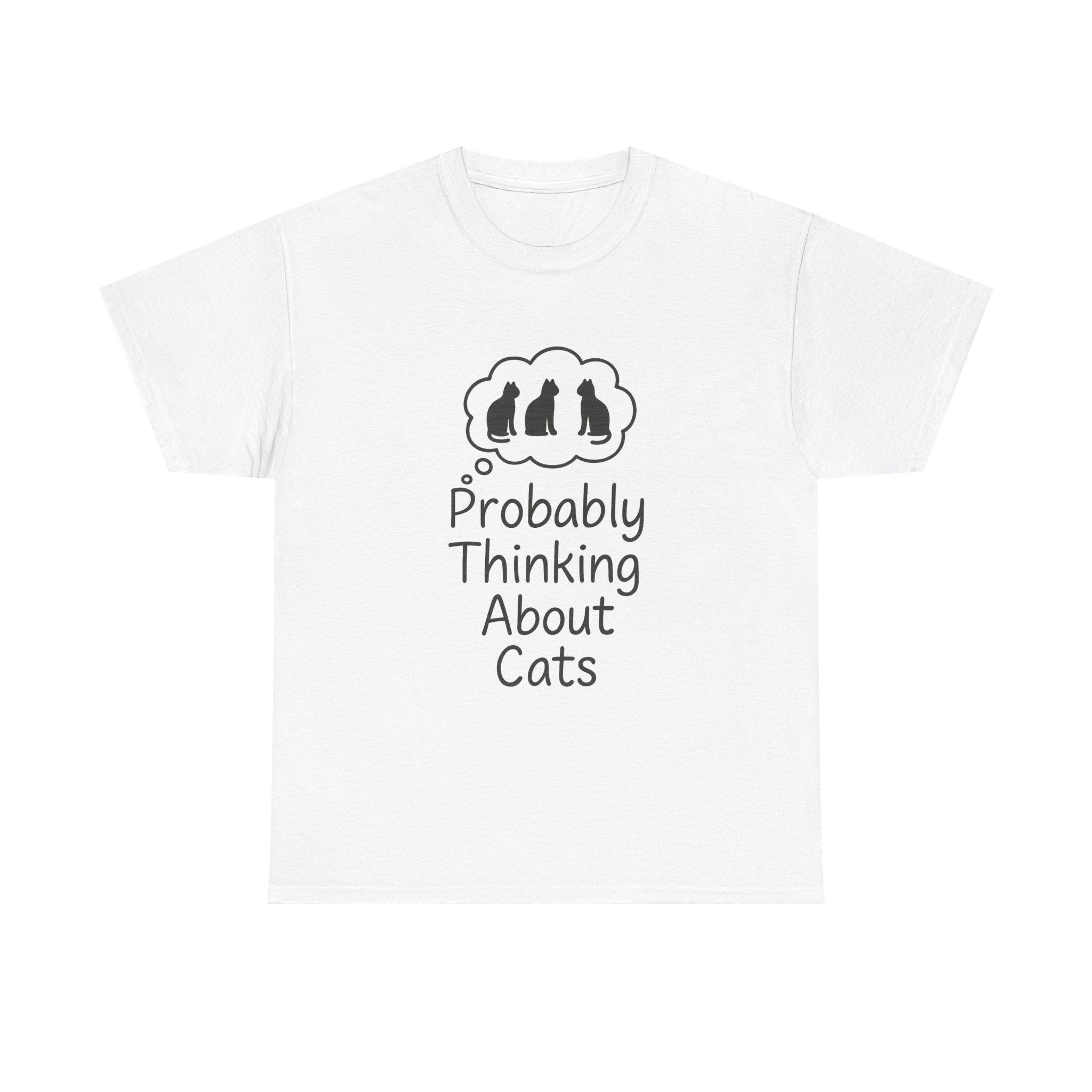 Probably Thinking About Cats Introvert T-Shirt | Cat Lover Gift | Graphic Tee