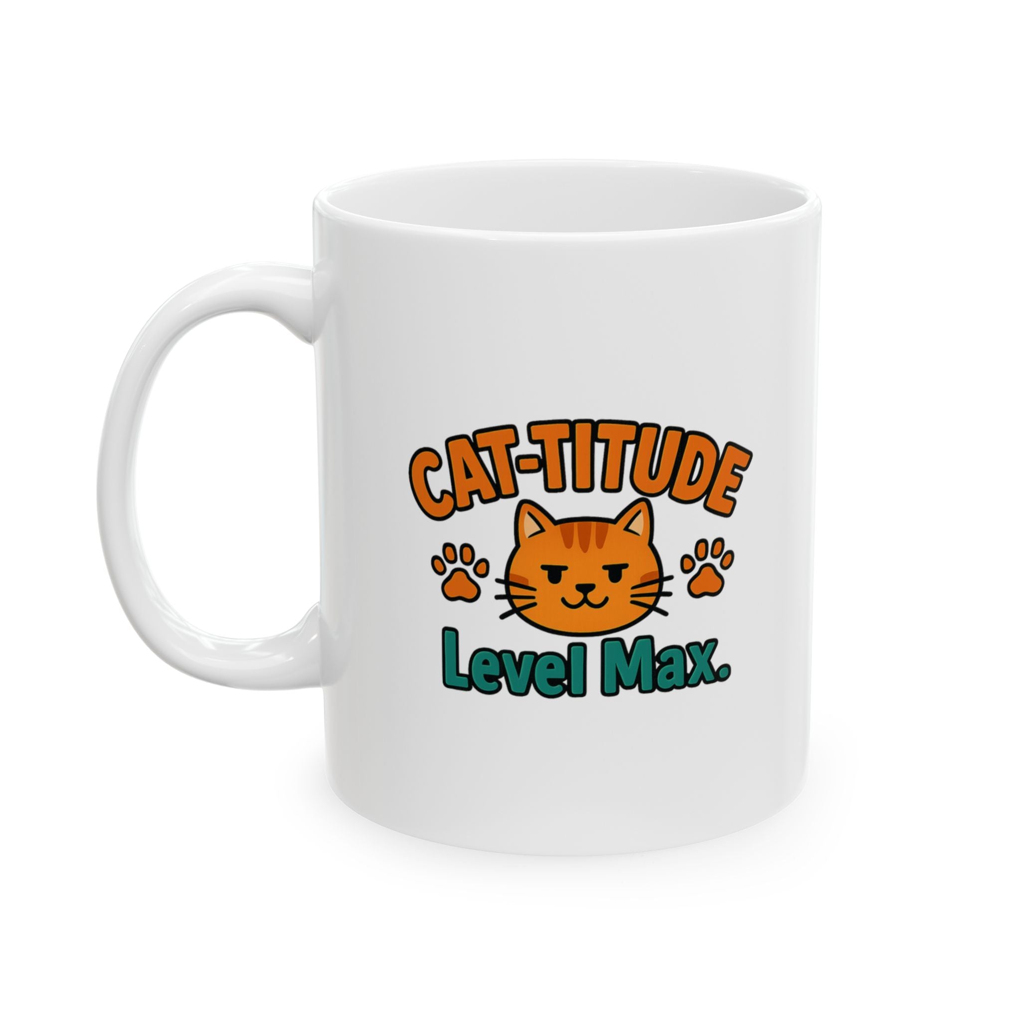 Cat Mood Do Not Test Me Coffee Mug | Funny Cat Attitude Gift | Ceramic Mug