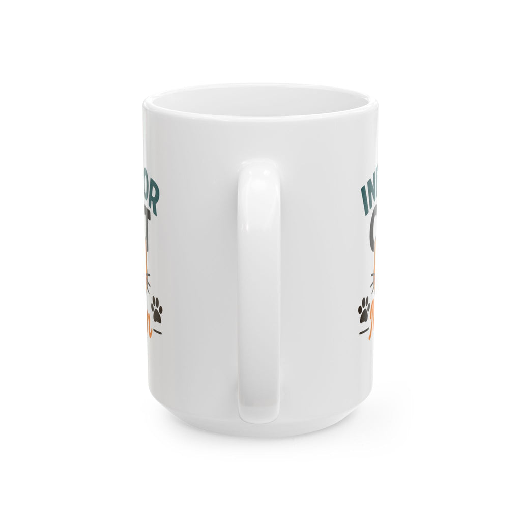Couch Cat Enthusiast Coffee Mug | Funny Indoor Cat Lover | Ceramic Mug