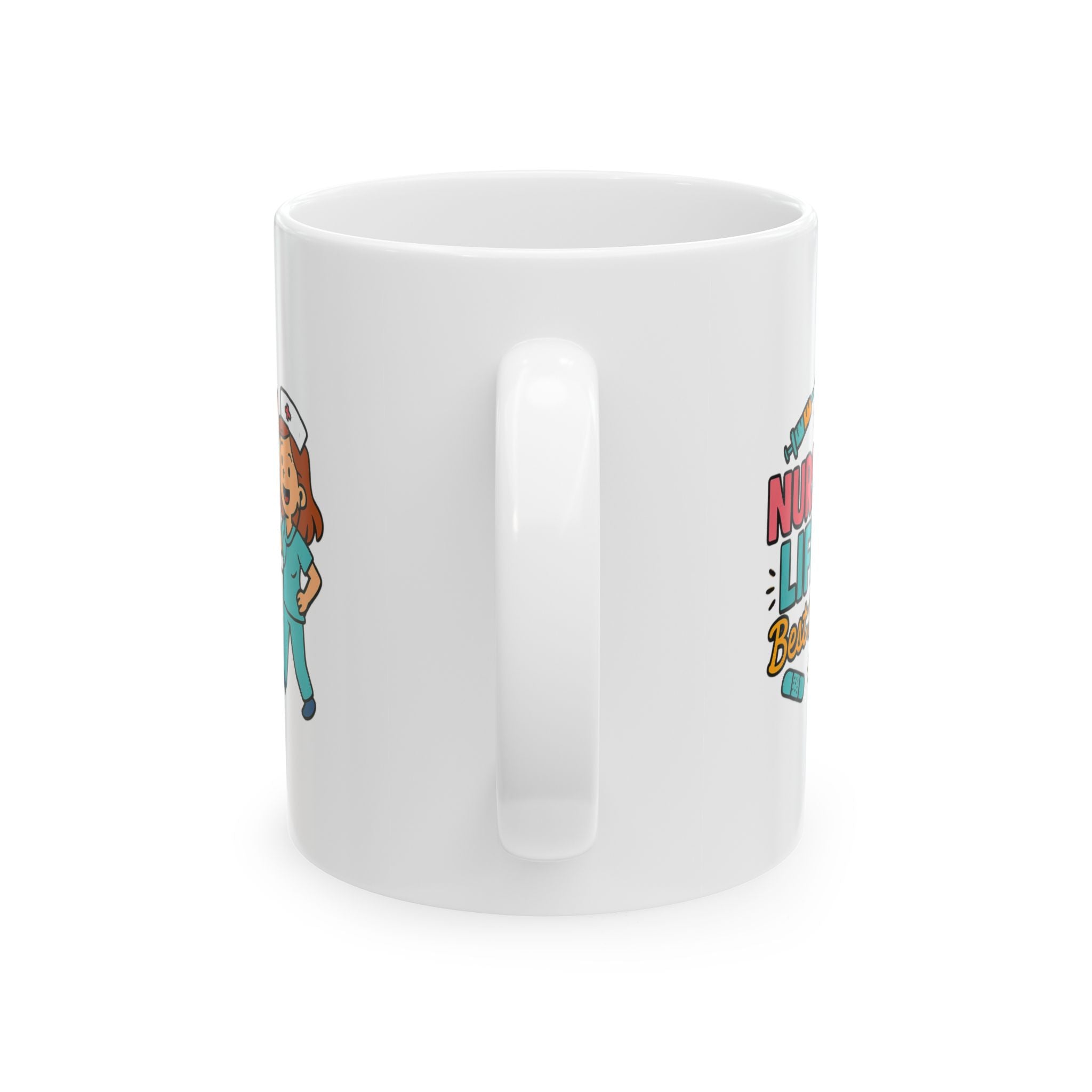 Nurse Life Coffee And Saving Lives Coffee Mug | Funny Nurse Humor | Ceramic Mug
