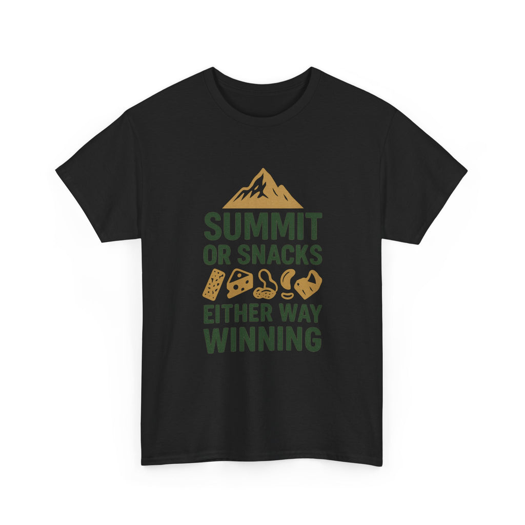 Hiking Dad Summit Or Snacks Either Way Winning T-Shirt | Gift for Dad | Graphic Tee