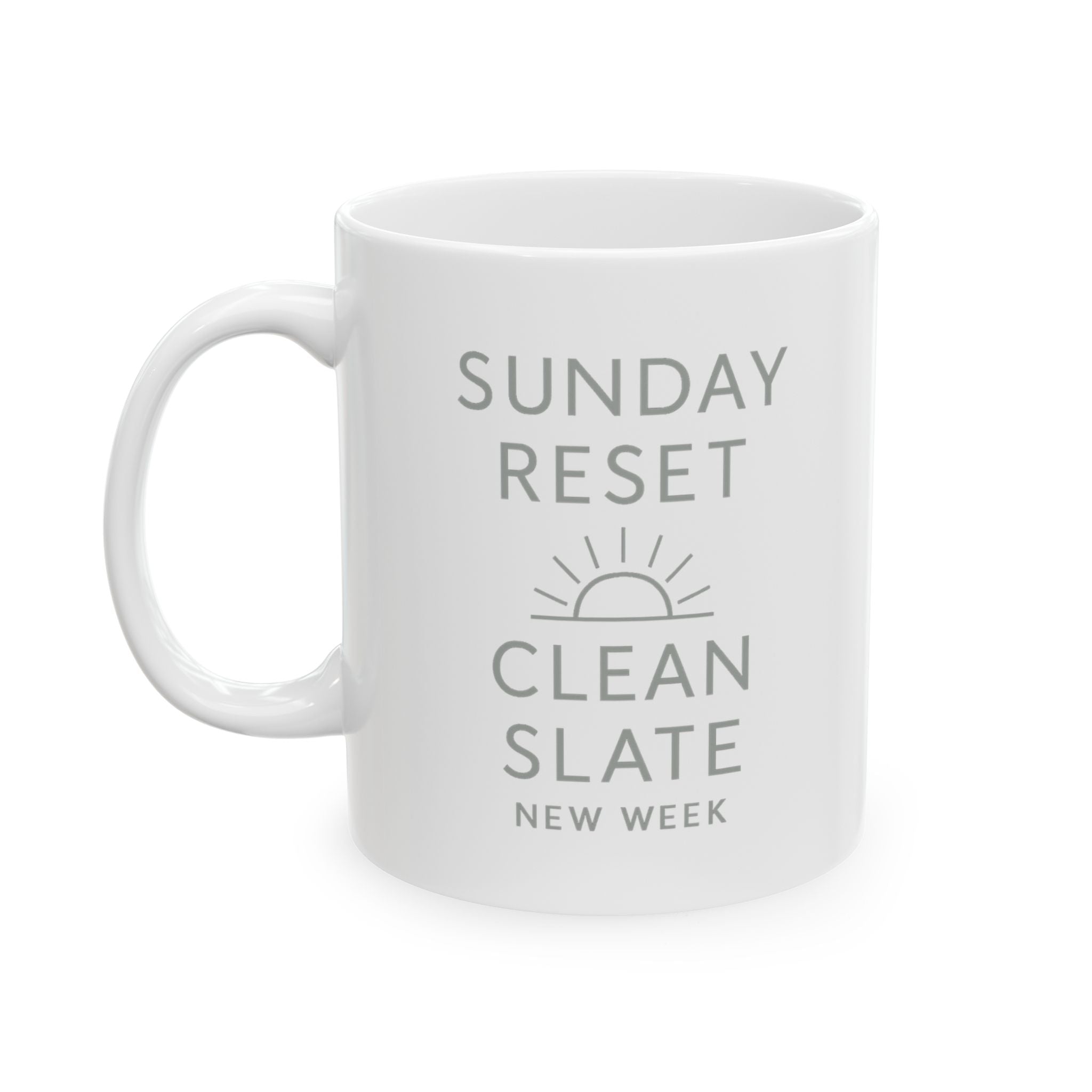 Sunday Reset Clean Slate New Week Coffee Mug | Unique Gift | Ceramic Mug